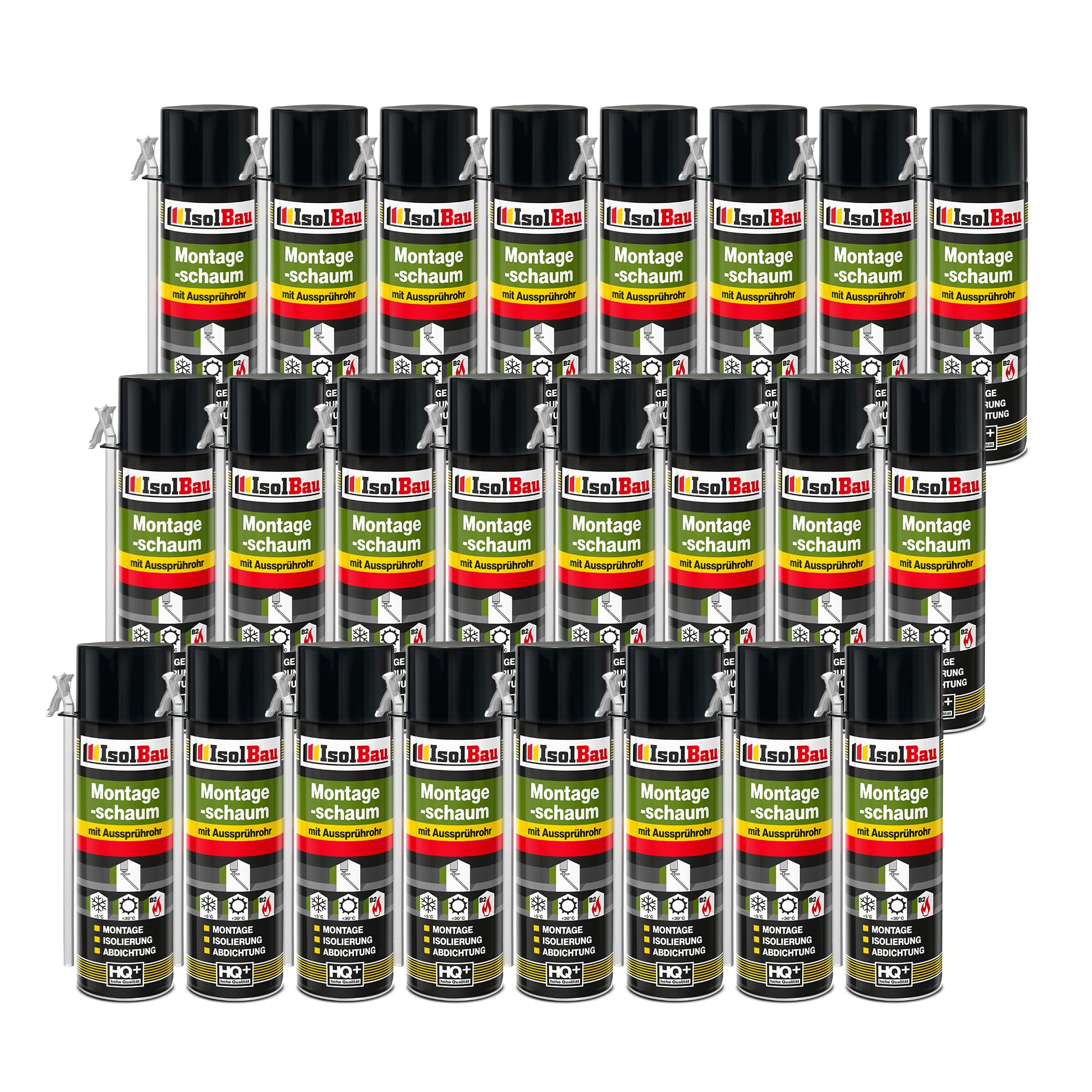 Bauschaum Montageschaum Mit Aussprührohr 24 X 500 Ml Pu Schaum Fenster Schaum