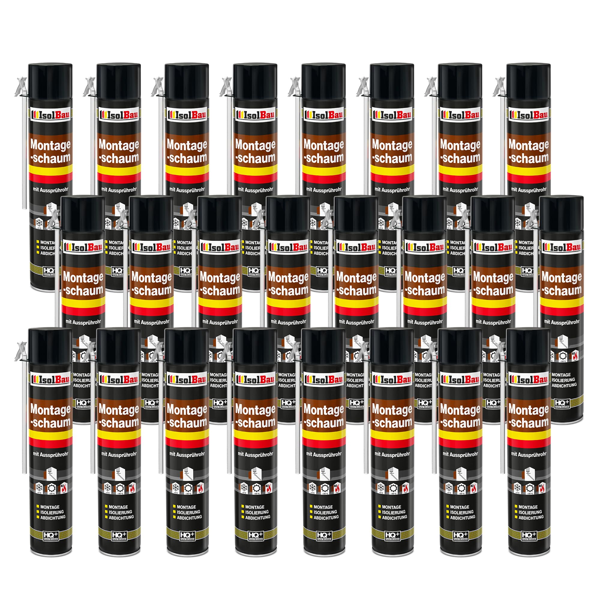 Montageschaum Mit Aussprührohr 24 X 750 Ml Pu Schaum Fenster Schaum Bauschaum