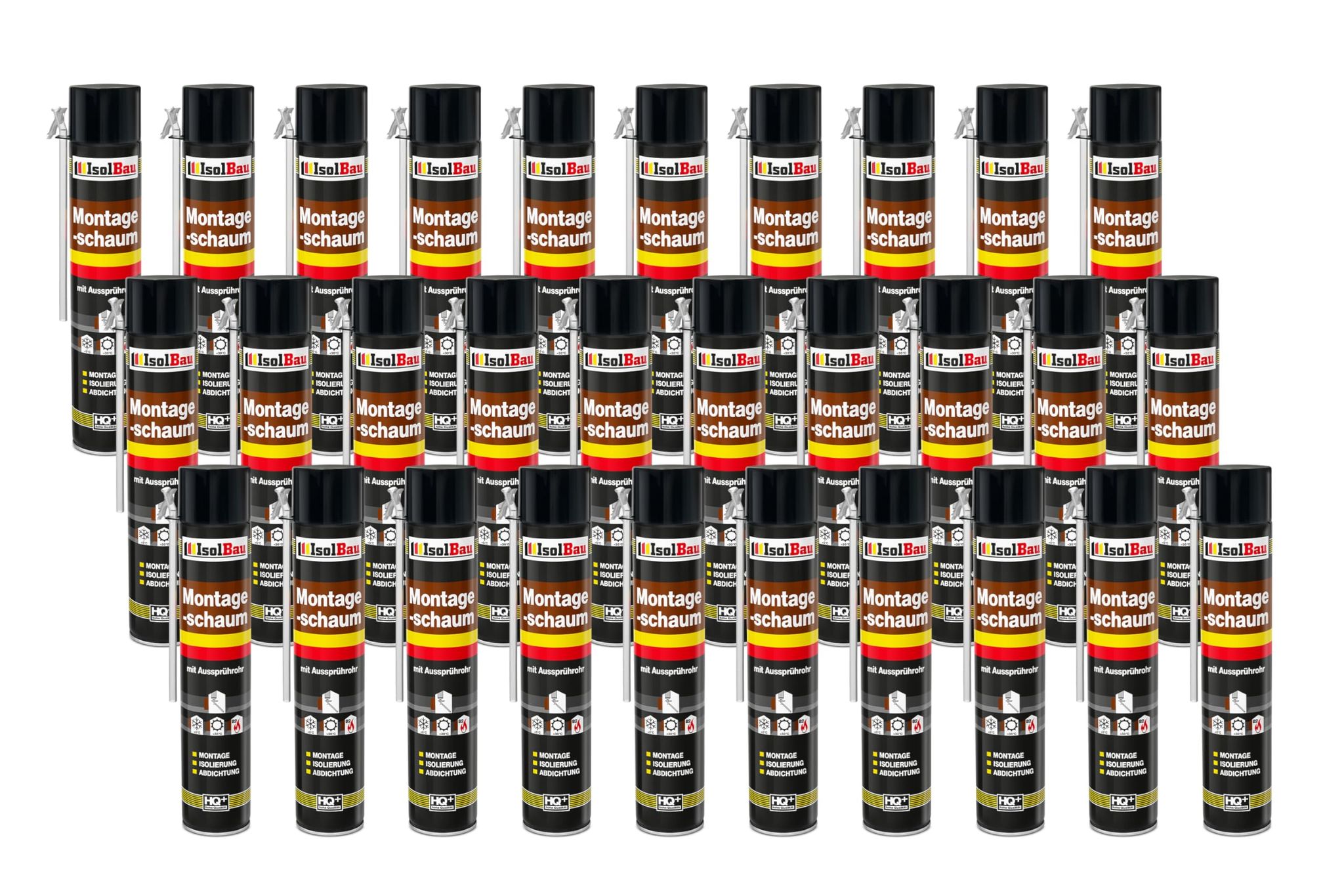 Montageschaum Mit Aussprührohr 30 X 750 Ml Pu Schaum Fenster Schaum Bauschaum