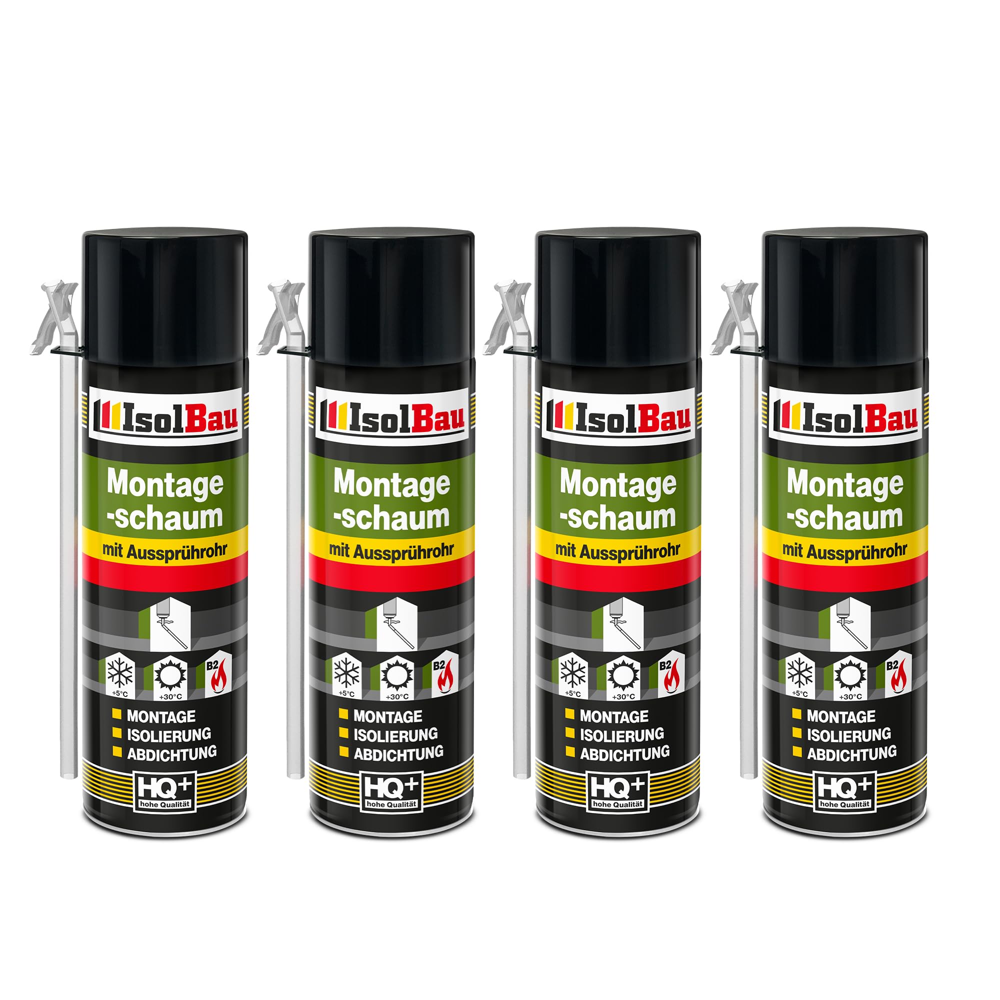 Bauschaum Montageschaum Mit Aussprührohr 4 X 500 Ml Pu Schaum Fenster Schaum