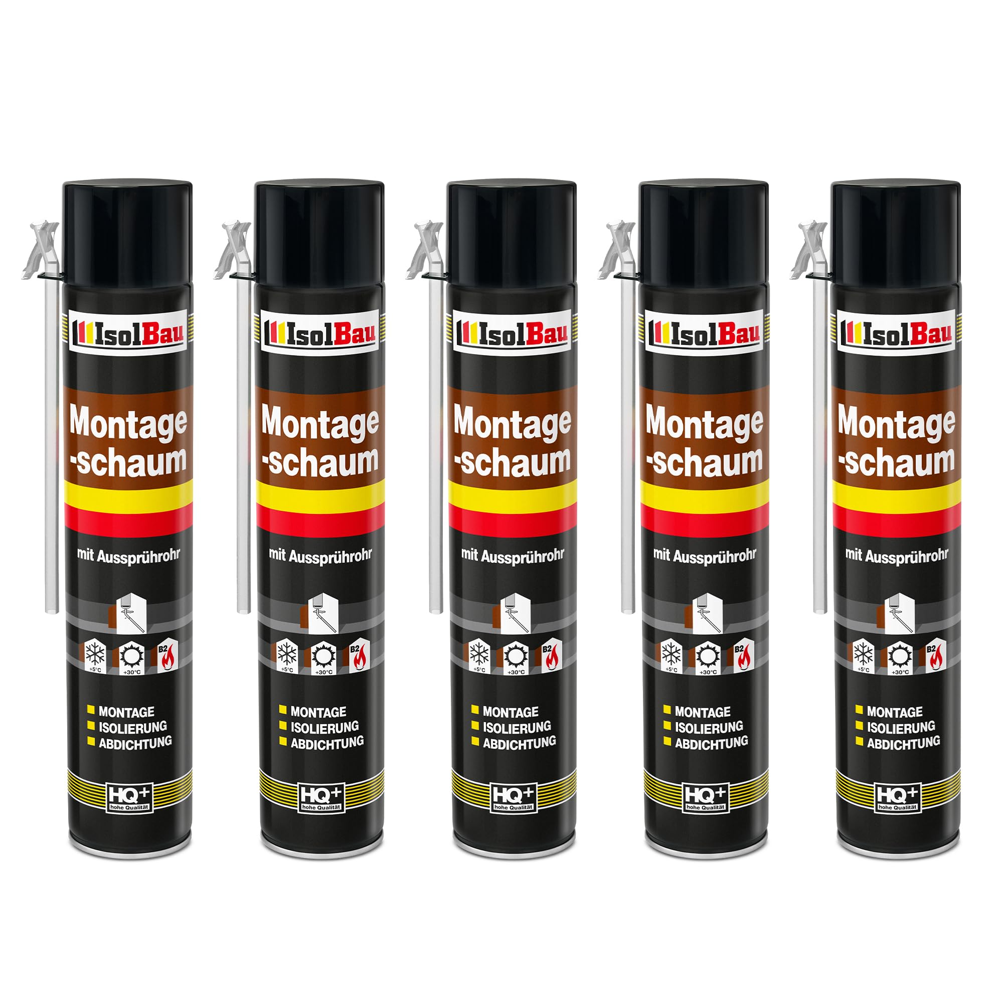 Bauschaum Montageschaum Mit Aussprührohr 5x 750 Ml Pu Schaum Fenster Schaum