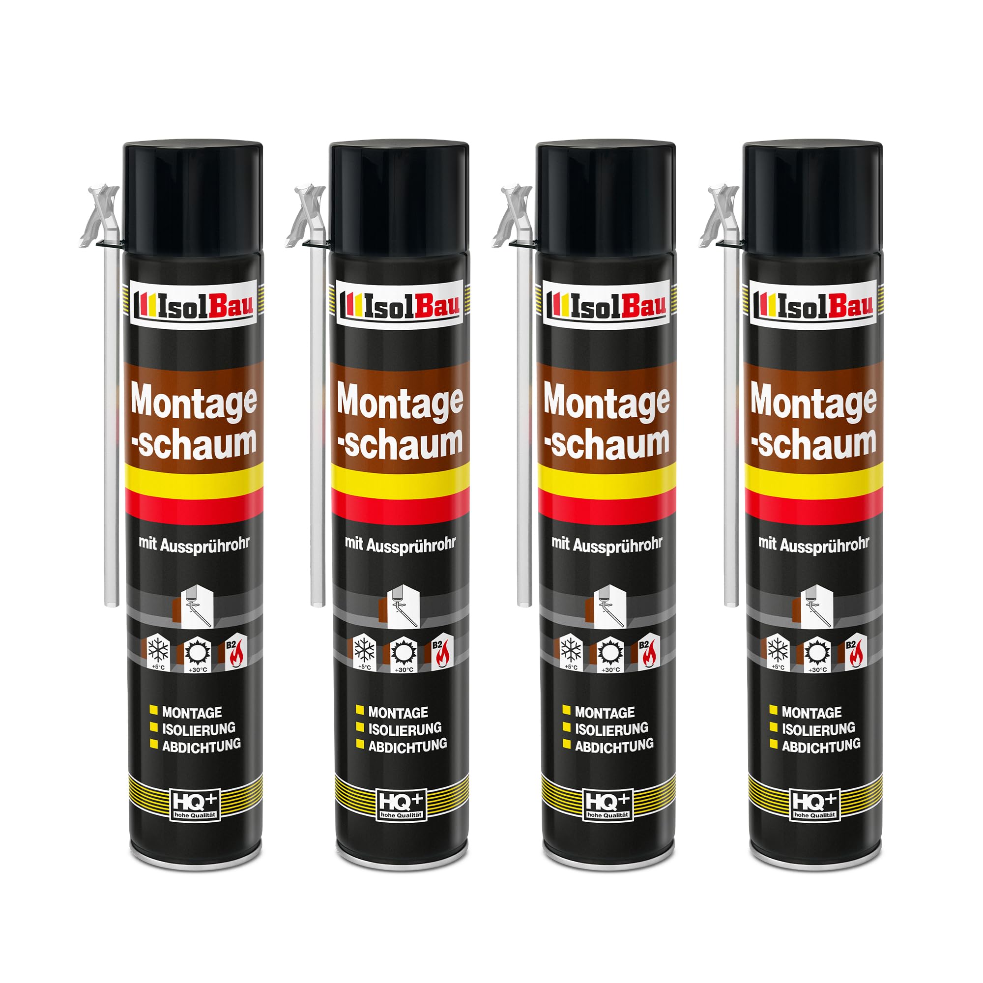Bauschaum Montageschaum Mit Aussprührohr 4 X 750 Ml Pu Schaum Fenster Schaum