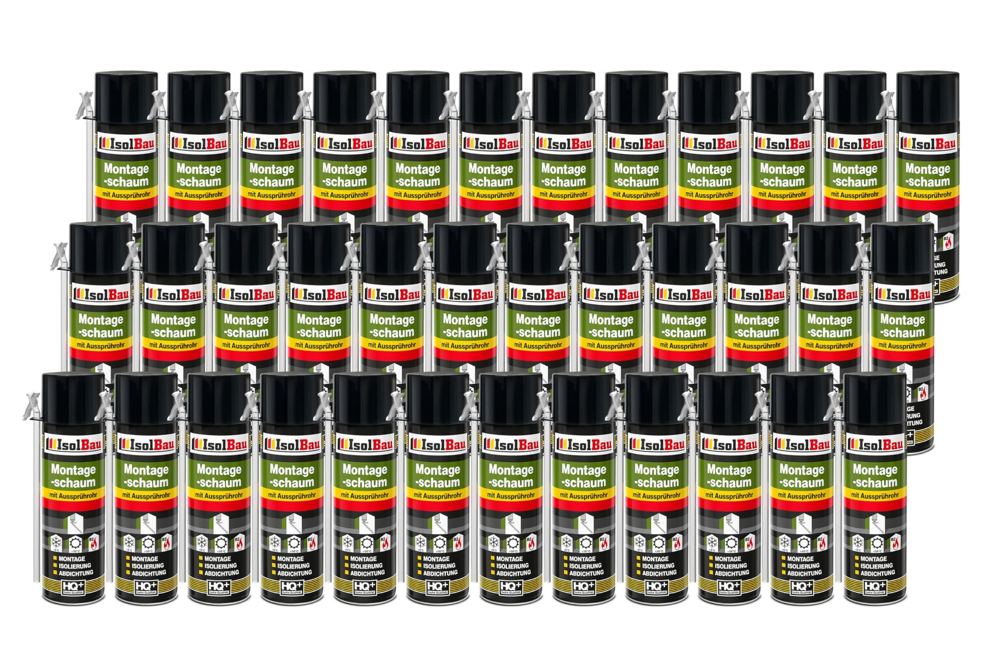 Bauschaum Montageschaum Mit Aussprührohr 36 X 500 Ml Pu Schaum Fenster Schaum