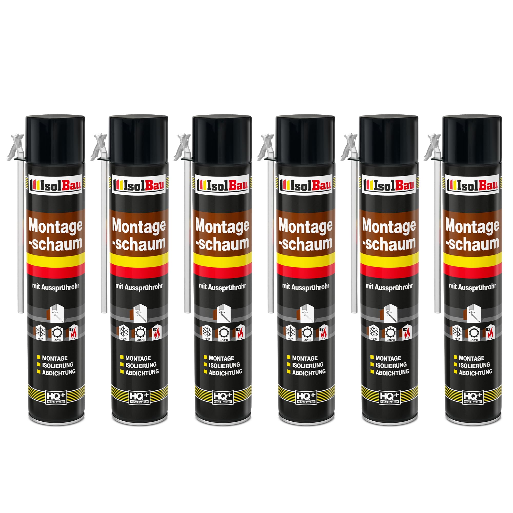 Bauschaum Montageschaum Mit Aussprührohr 6 X 750 Ml Pu Schaum Fenster Schaum