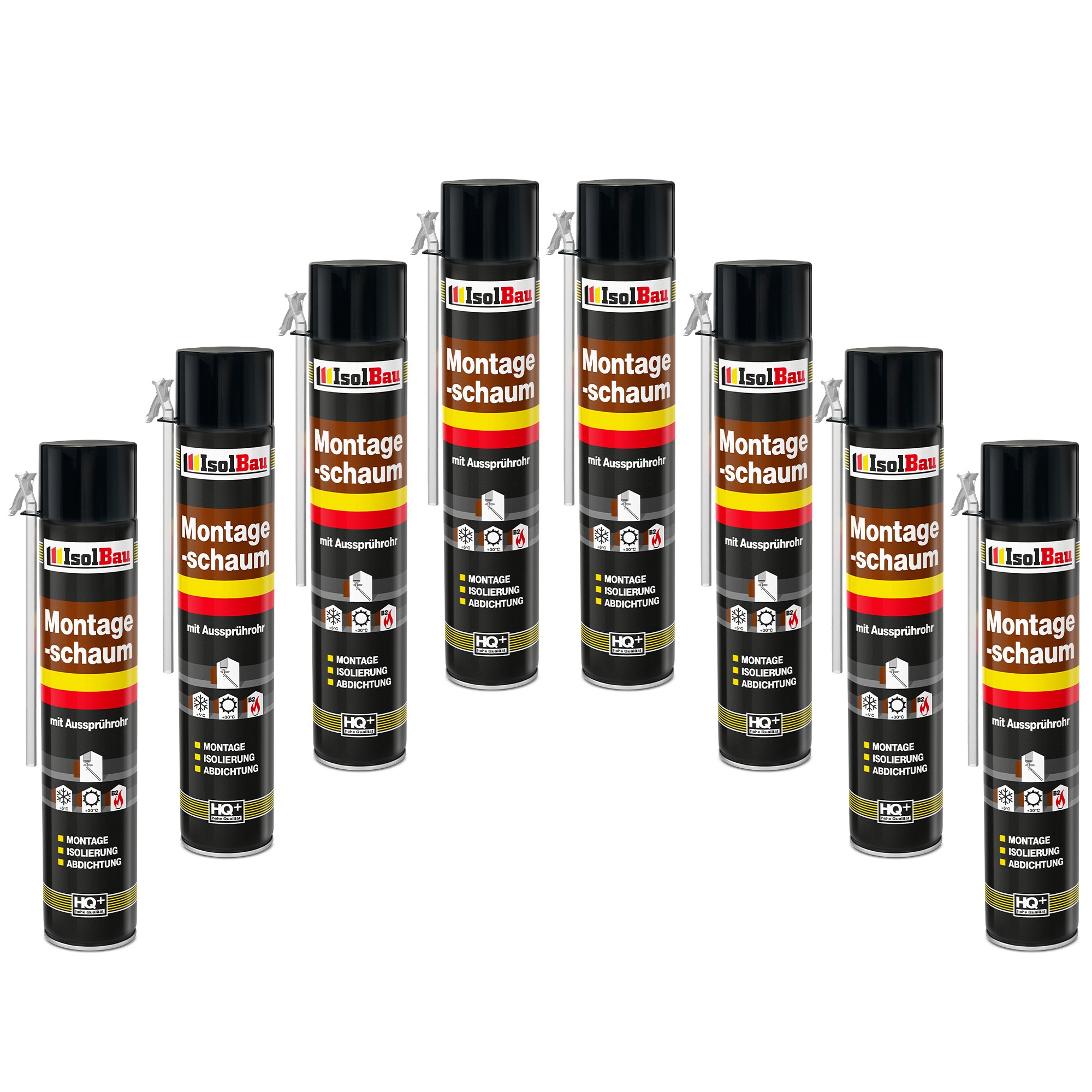 Montageschaum Mit Aussprührohr 8 X 750 Ml Pu Schaum Fenster Schaum Bauschaum