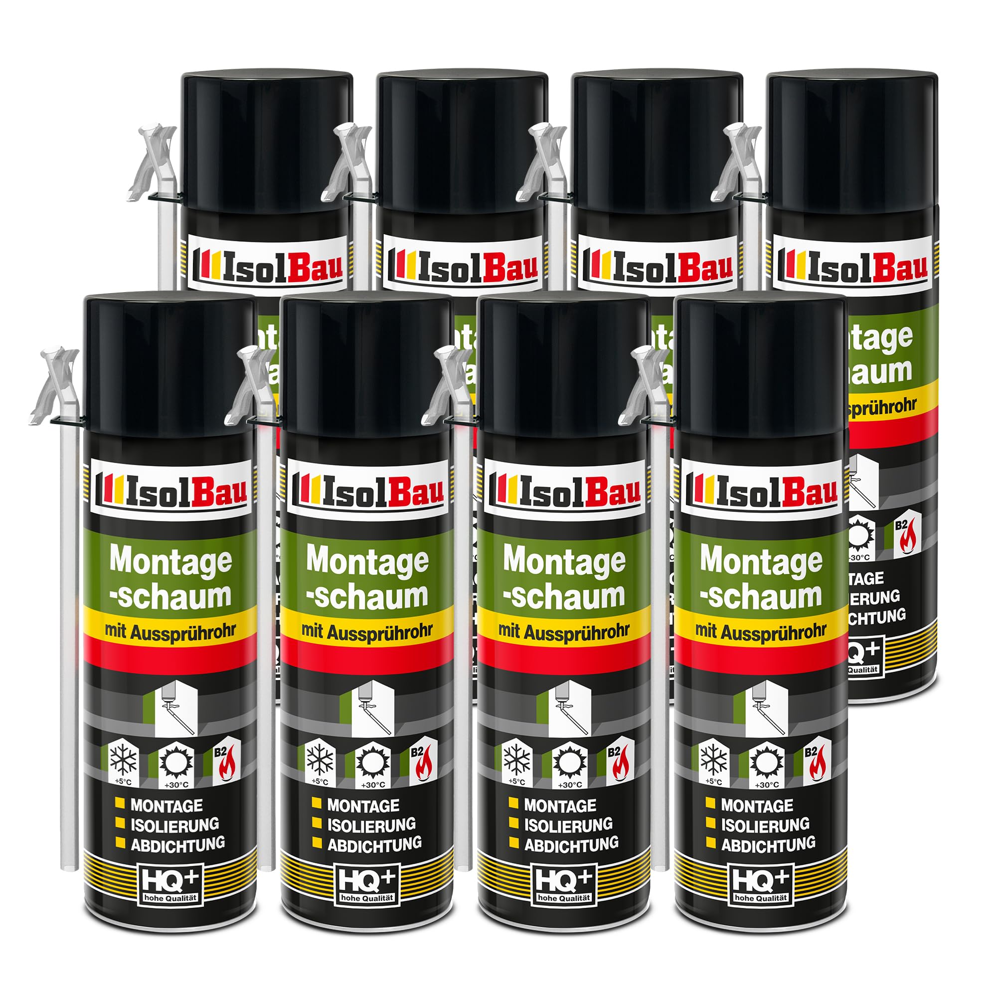 Bauschaum Montageschaum Mit Aussprührohr 8 X 500 Ml Pu Schaum Fenster Schaum