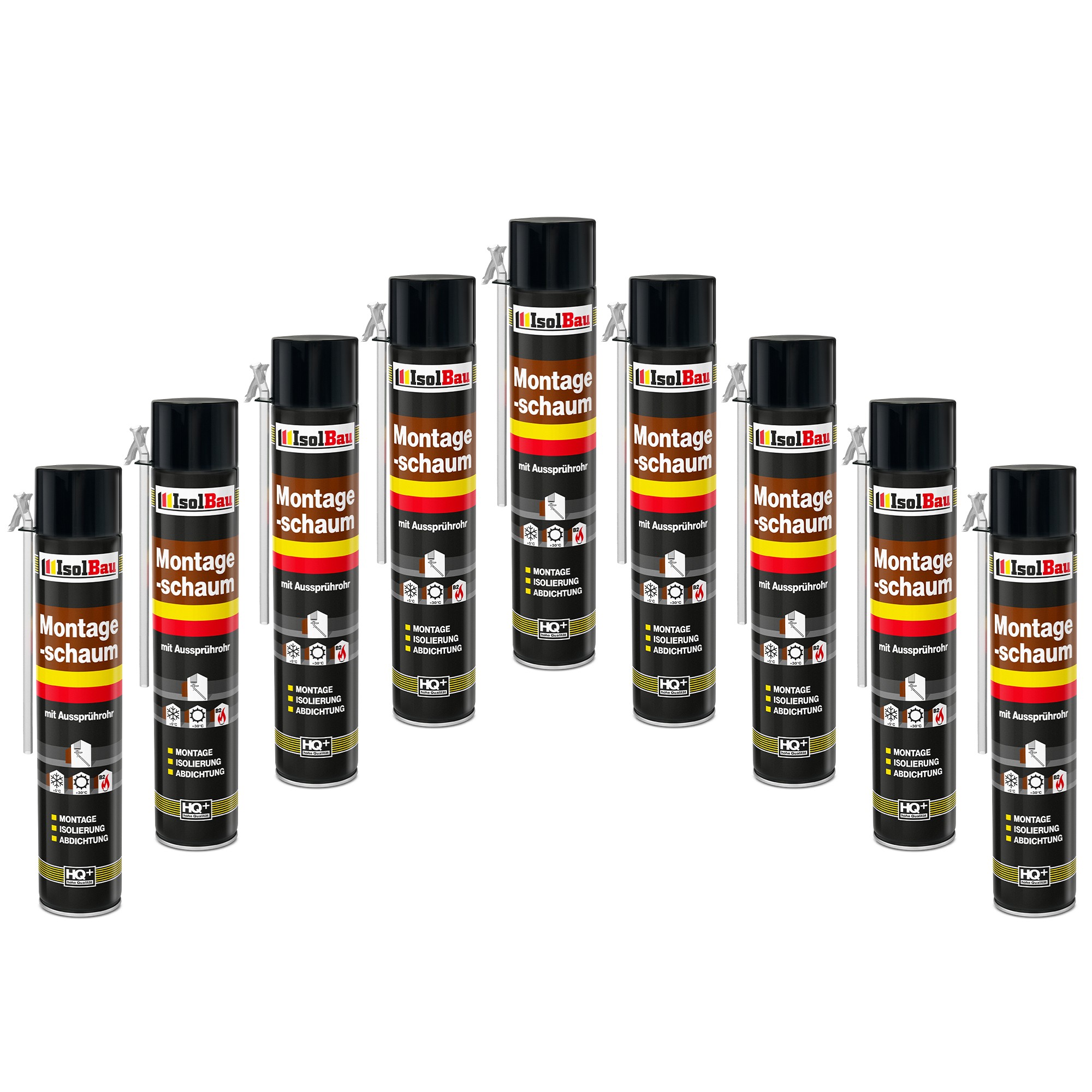 Bauschaum Montageschaum Mit Aussprührohr 9 X 750 Ml Pu Schaum Fenster Schaum