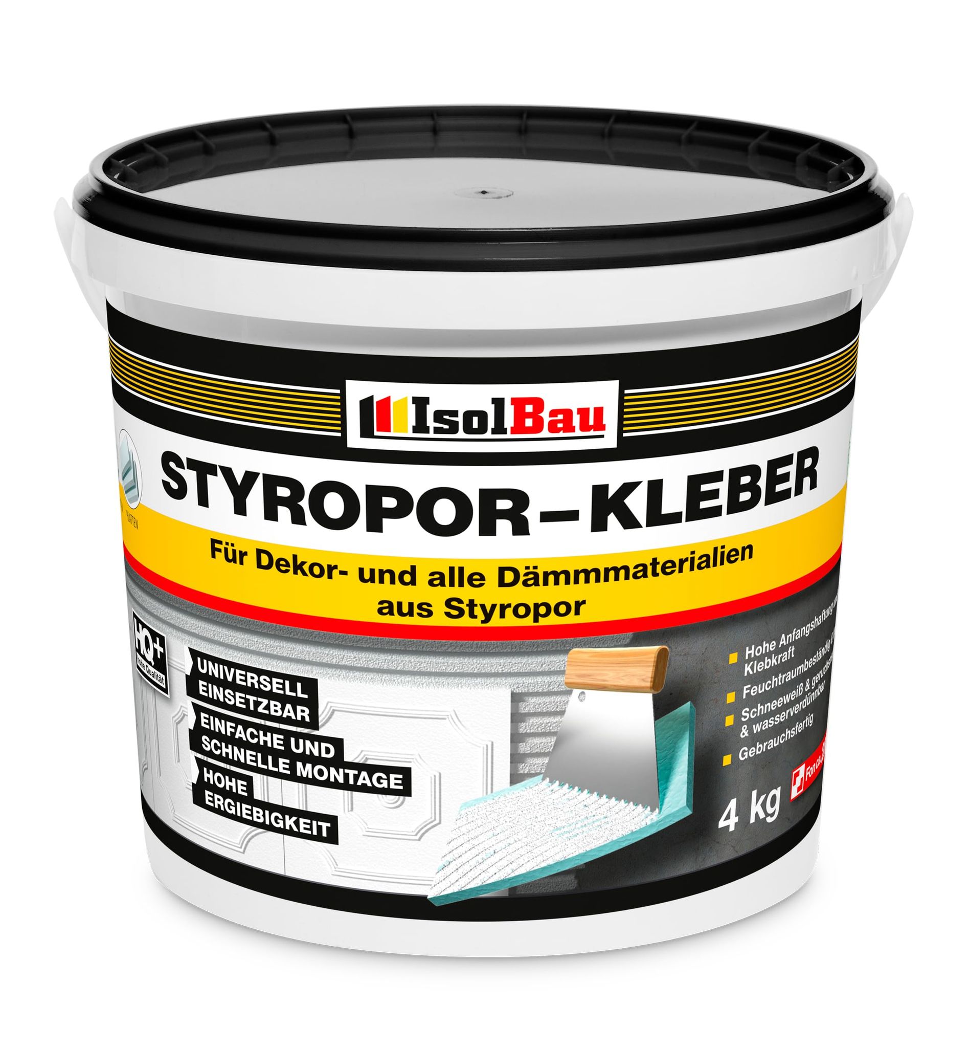 Styroporkleber 4 Kg Renoviervlies Dispersionkleber Polymerbasis Schneeweiß