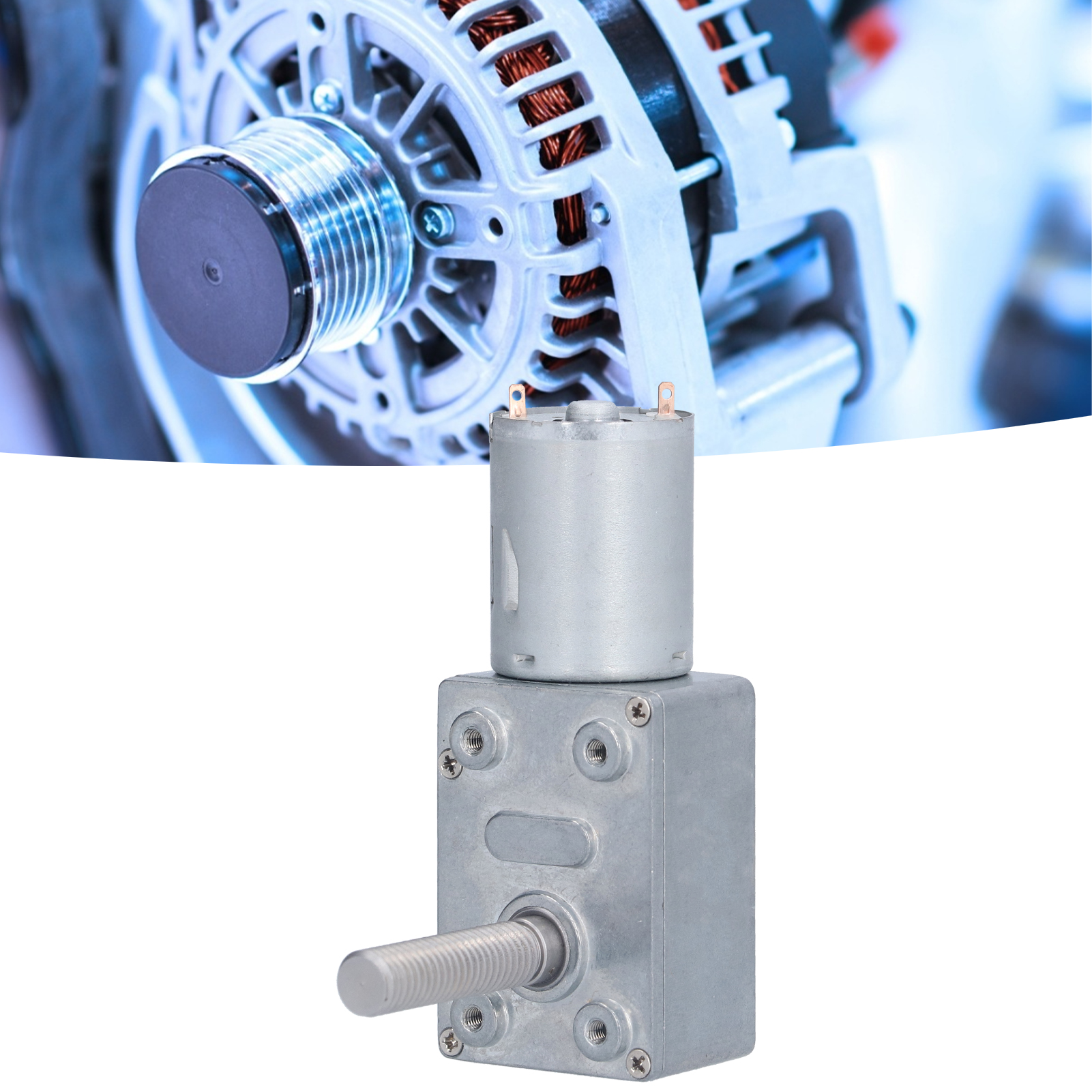 Jgy-370 Schneckengetriebemotor Mit Gewindewelle, M8-schraube, Langsam Laufender Motor, Selbsthemmend, 33 Mm Wellenlänge, 24 V Dc, 18 U/min