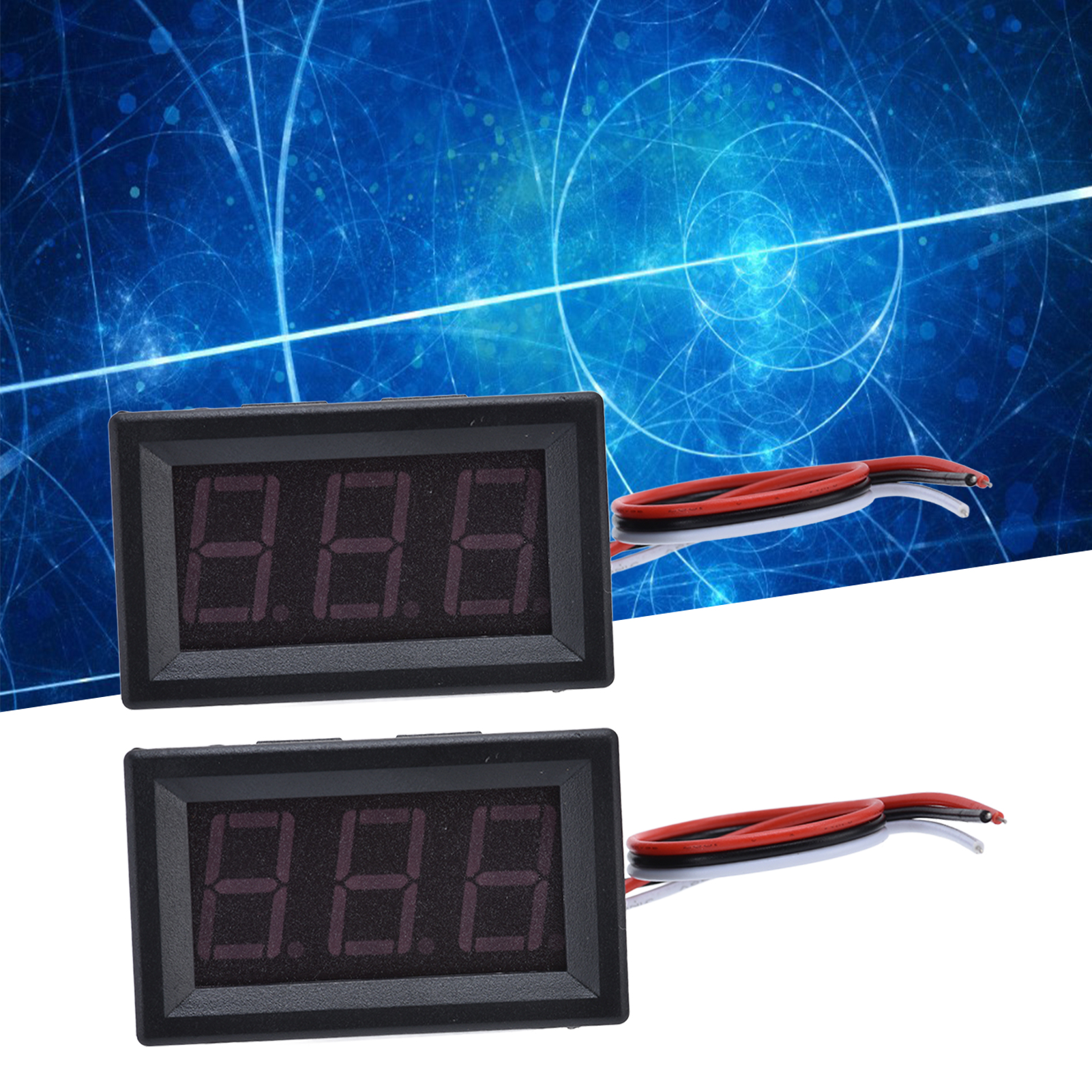 Digitales 3-leiter-gleichstromvoltmeter Mit 14,2 Mm (0,56 Zoll) Großem Led-display, Verpolungsschutz, 0–99,9 V Dc, Rot 2