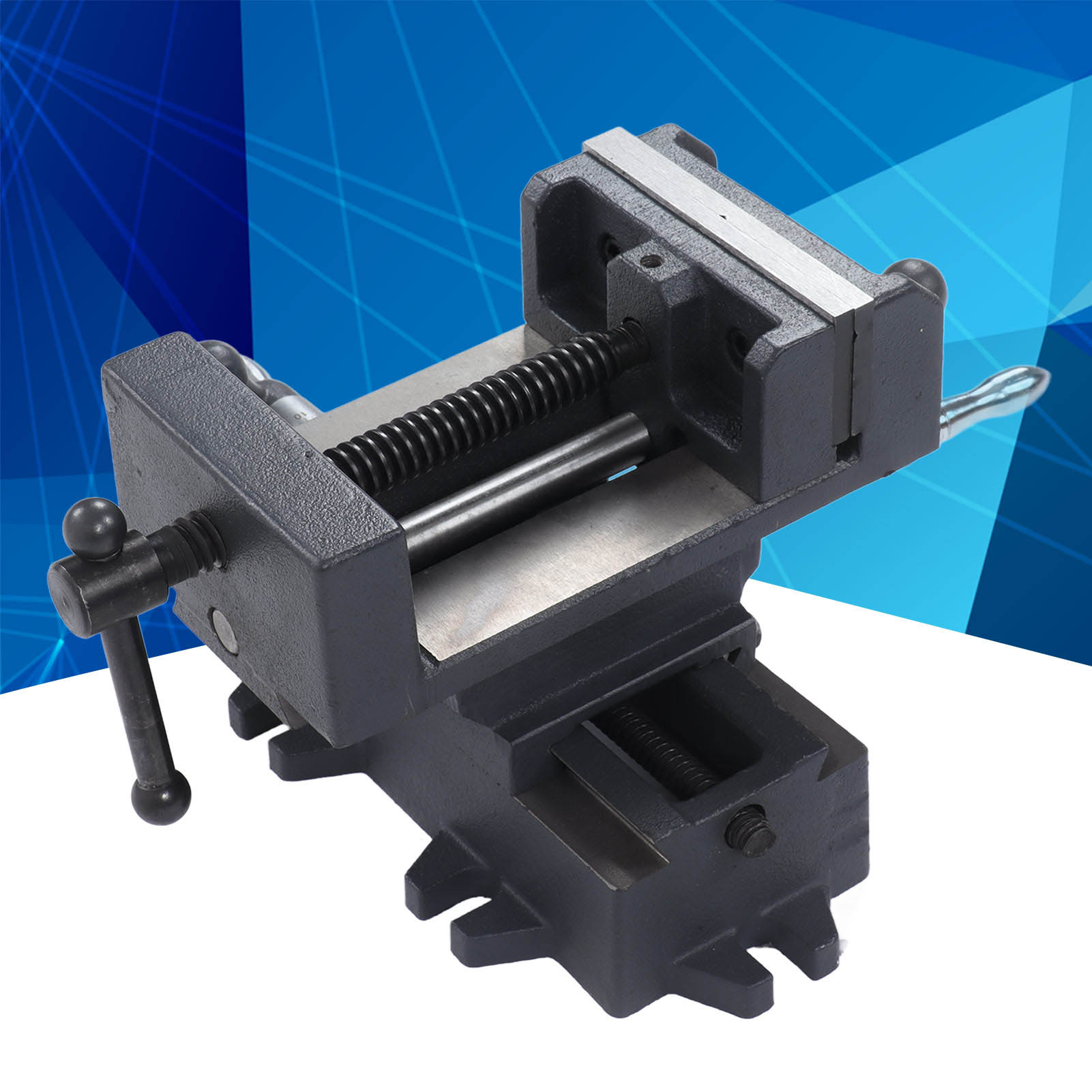 10 Cm Kreuzschraubstock Für Bohrmaschine Und Fräsmaschine, Robuster Werkbankschraubstock, Präzisionsgegossener Flachkreuzbackenschraubstock Aus Stahl
