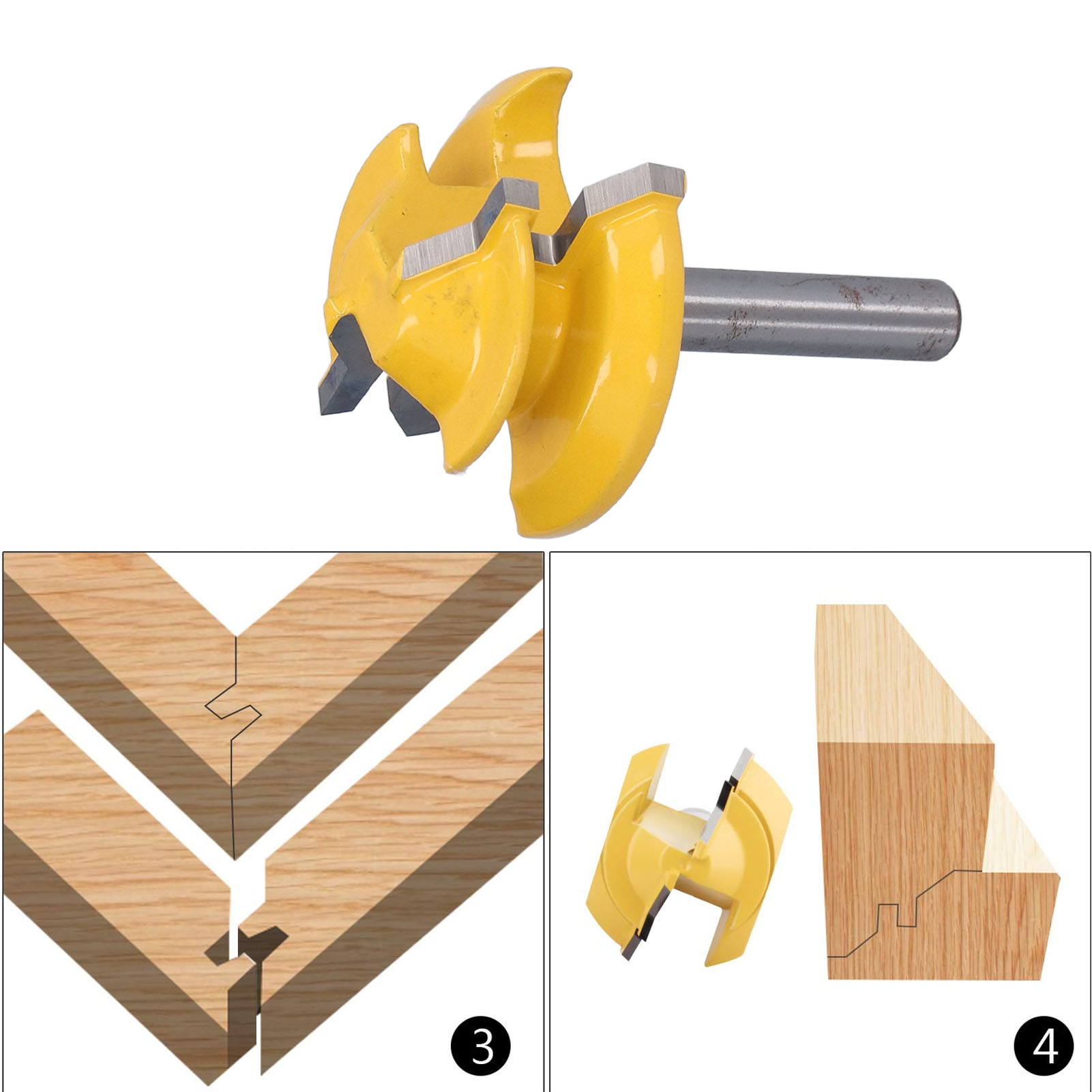 Zapfenschneider Mit 45-grad-winkel, Holzschneider Mit 1/4-zoll-schaft, Holzschneider Mit 1-1/2-zoll-schaft.