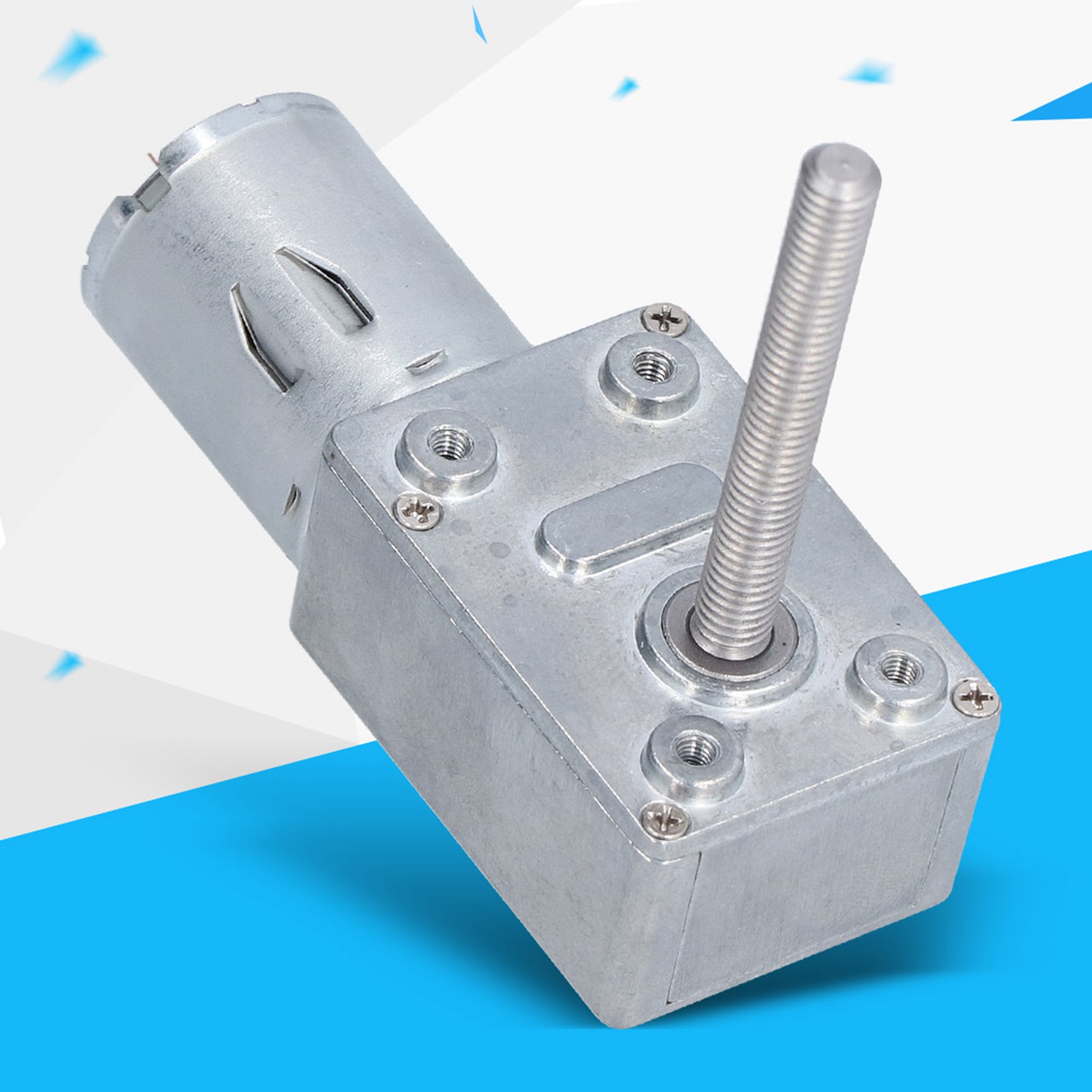 Jgy-370 M6 Langsamlaufender Schneckengetriebemotor, Schneckengetriebemotor Mit Untersetzungsgetriebe, Gewindewellenmotor, Selbsthemmender Motor, 50 Mm Wellenlänge, 24 V Dc, 6 U/min