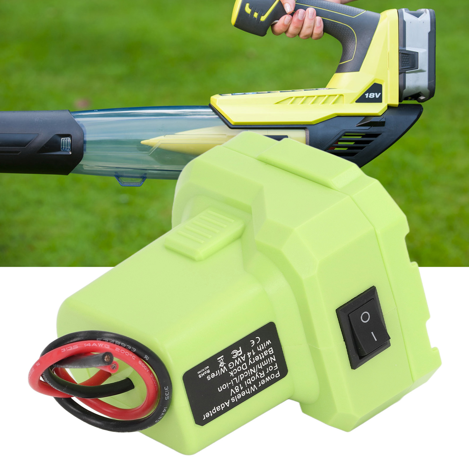 Der Akkuadapter Für Die Ryobi 18v One+ Serie Verwendet Ein 14-gauge-kabel Und Ist Ein Guter Stromwandler Für Elektrische Räder, Roboter, Spielzeug Und Heimwerker-elektrowerkzeuge.