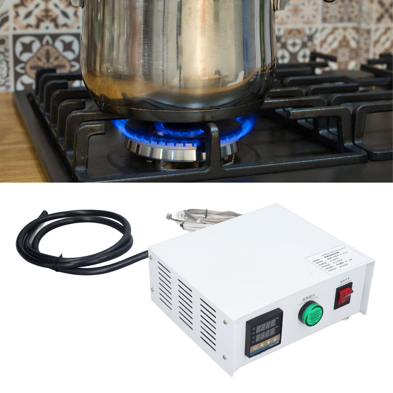 Berm/brm-25da-c1-z-ct Temperaturreglerbox, Miniatur-pid-temperaturregler Mit Selbstregulierung (m6, Ac220v, 2m)