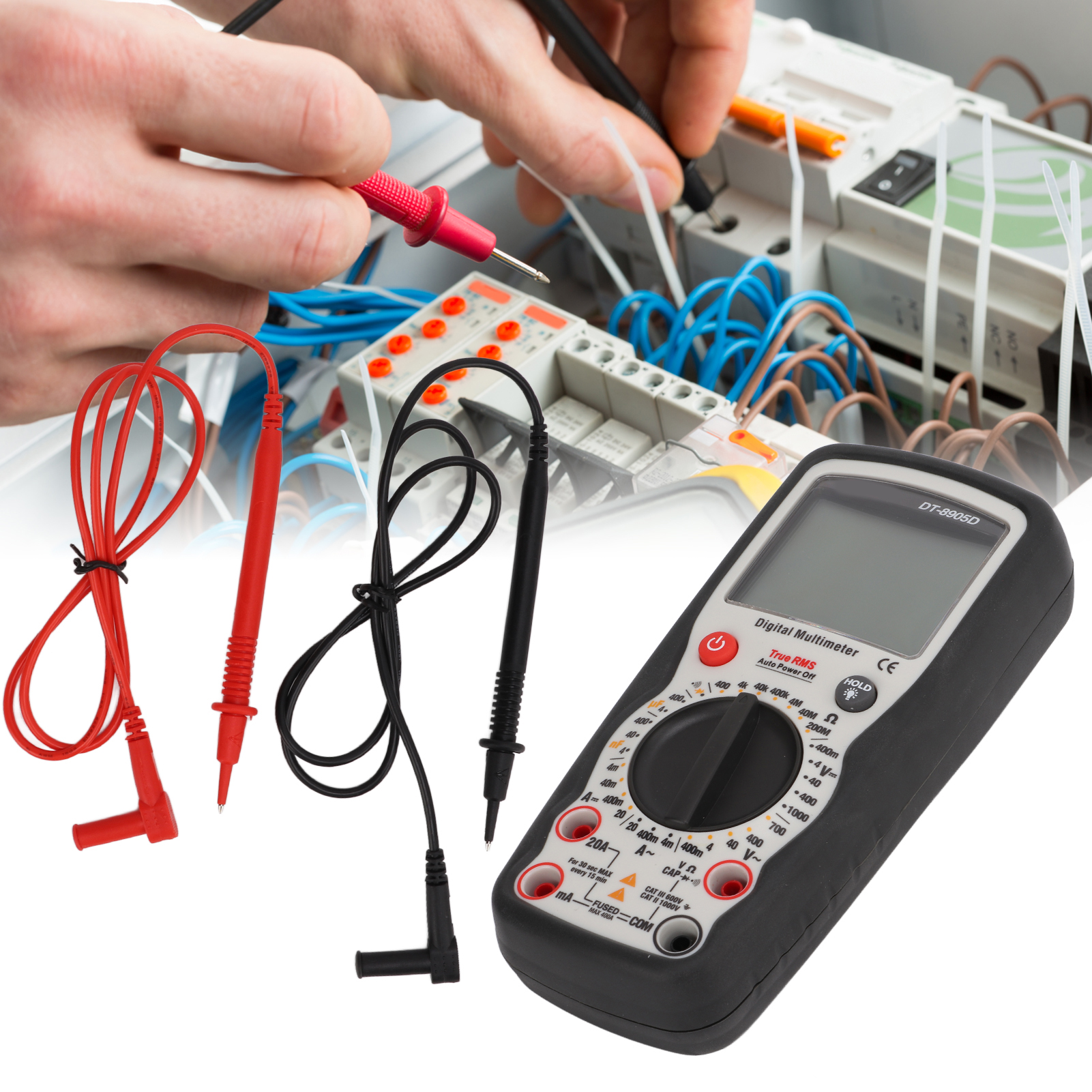 Dt-8905d Digitalmultimeter, Hochpräzise, Tragbar, Manuelle Auswahl, Hitzebeständig