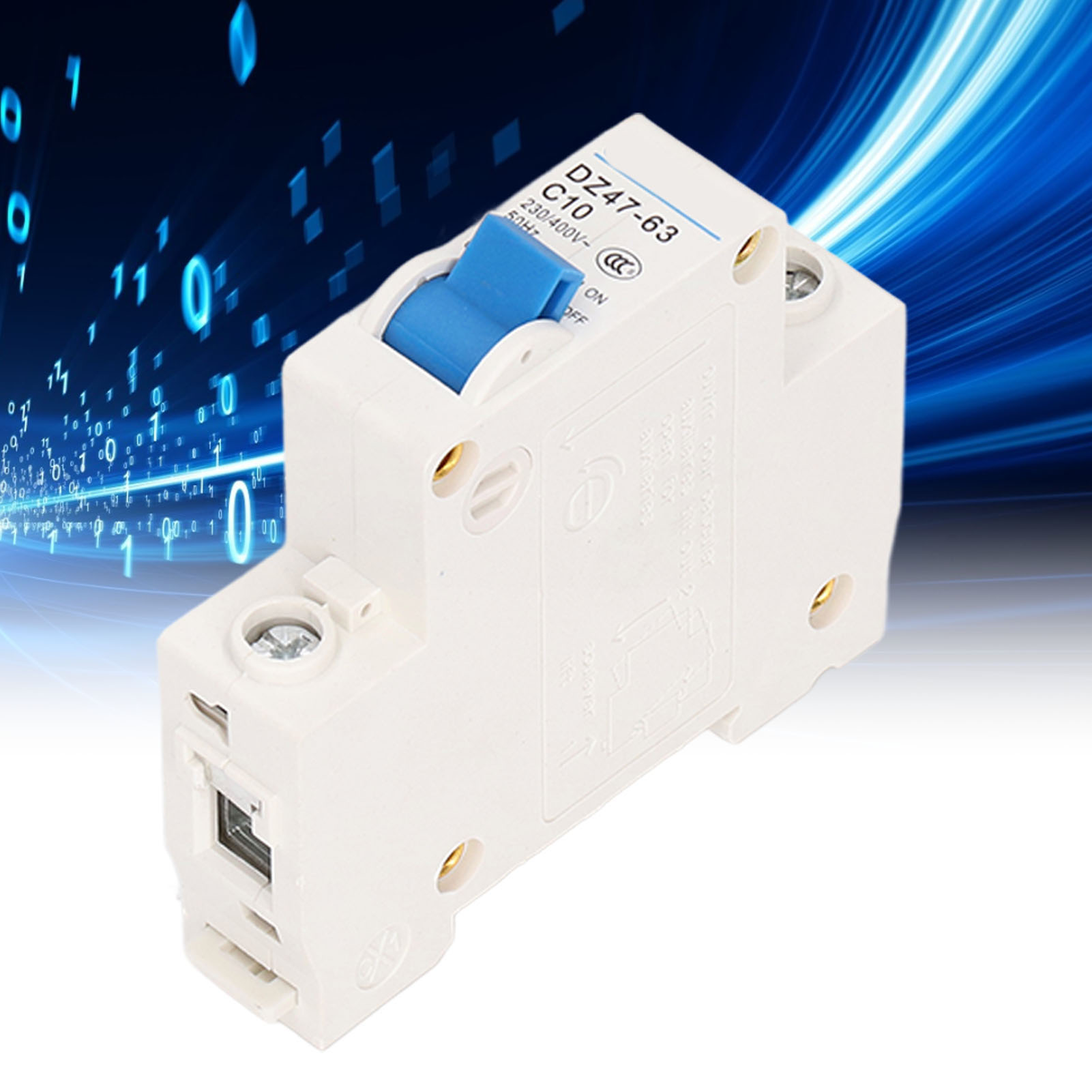 Leitungsschutzschalter Dz47-63 C10 1p 230 V/400 V 10 A, Din-schienenmontage, 6000 A Schaltleistung