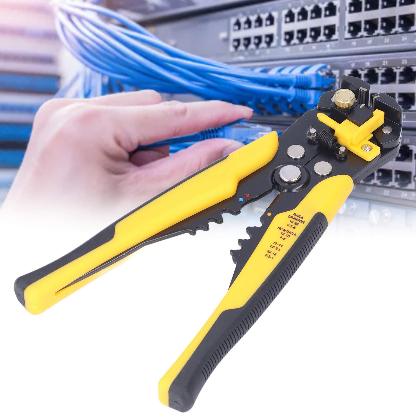 Elektriker-handwerkzeug Mit Gelb-schwarzem Griff, 20 Cm Lange Elektriker-drahtzieher, Multifunktionszange, Automatischer Abisolierer Mt-103