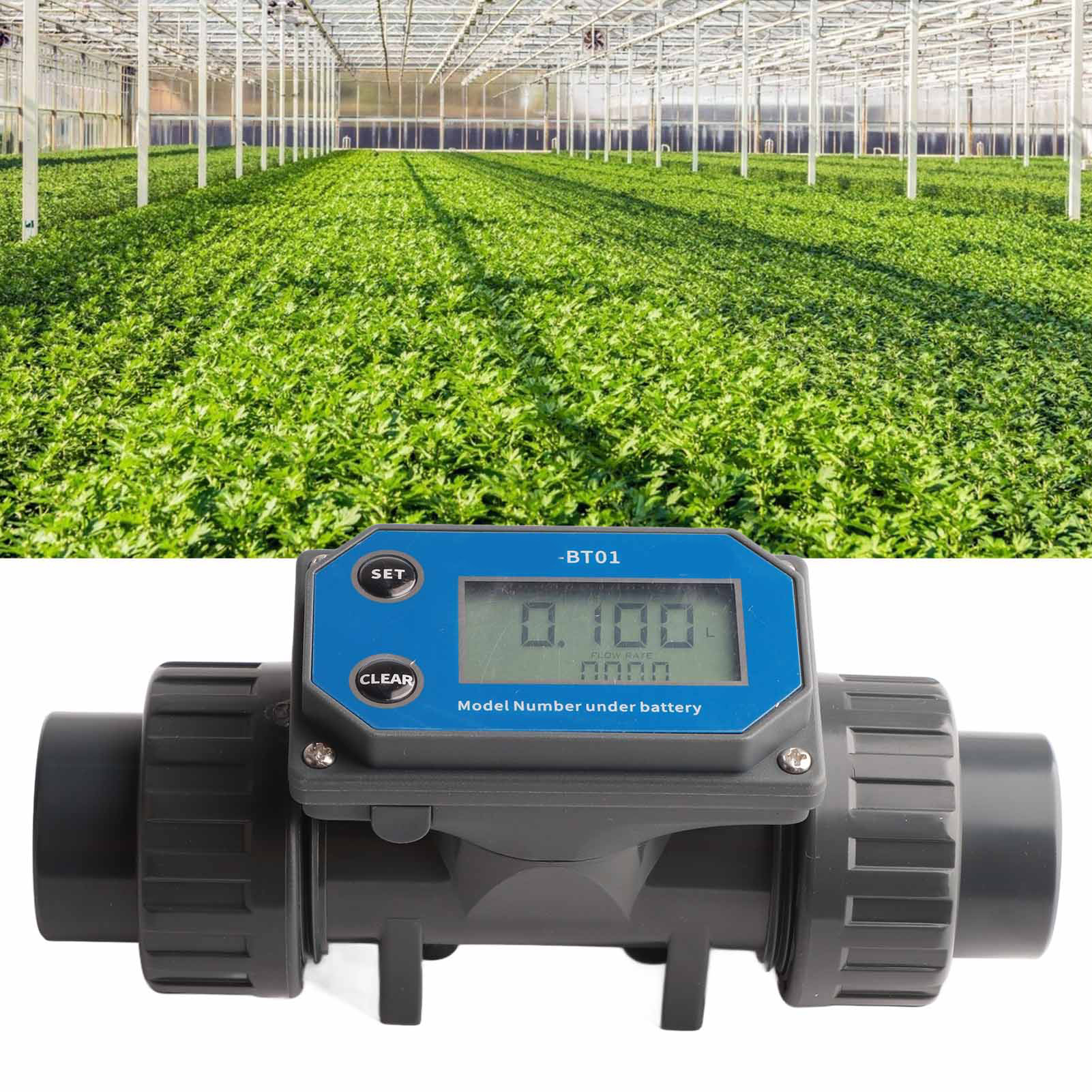 Zjlcd-bt01 Digitaler Durchflussmesser Für Hohe Durchflussmengen In Der Landwirtschaftlichen Bewässerung, Elektronischer Sensor Für Abwasserrohre, Flüssigkeitsmessgerät