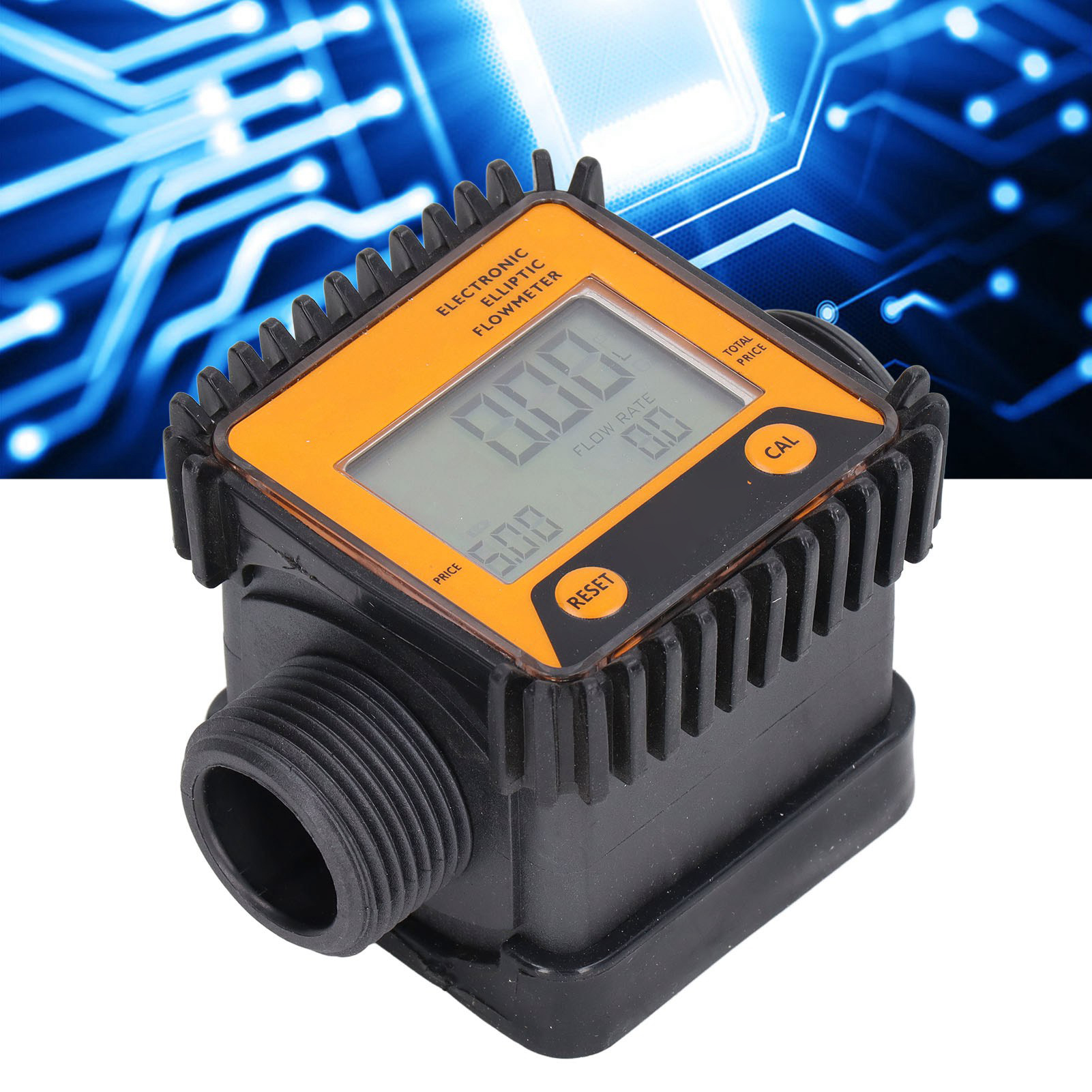 K28 1-zoll-digital-durchflussmesser, Professioneller Digitaler Getriebe-durchflussmesser Für Diesel, Durchflussmesser Für Harnstoff (chemikalien Und Wasser, Orange Farbe).