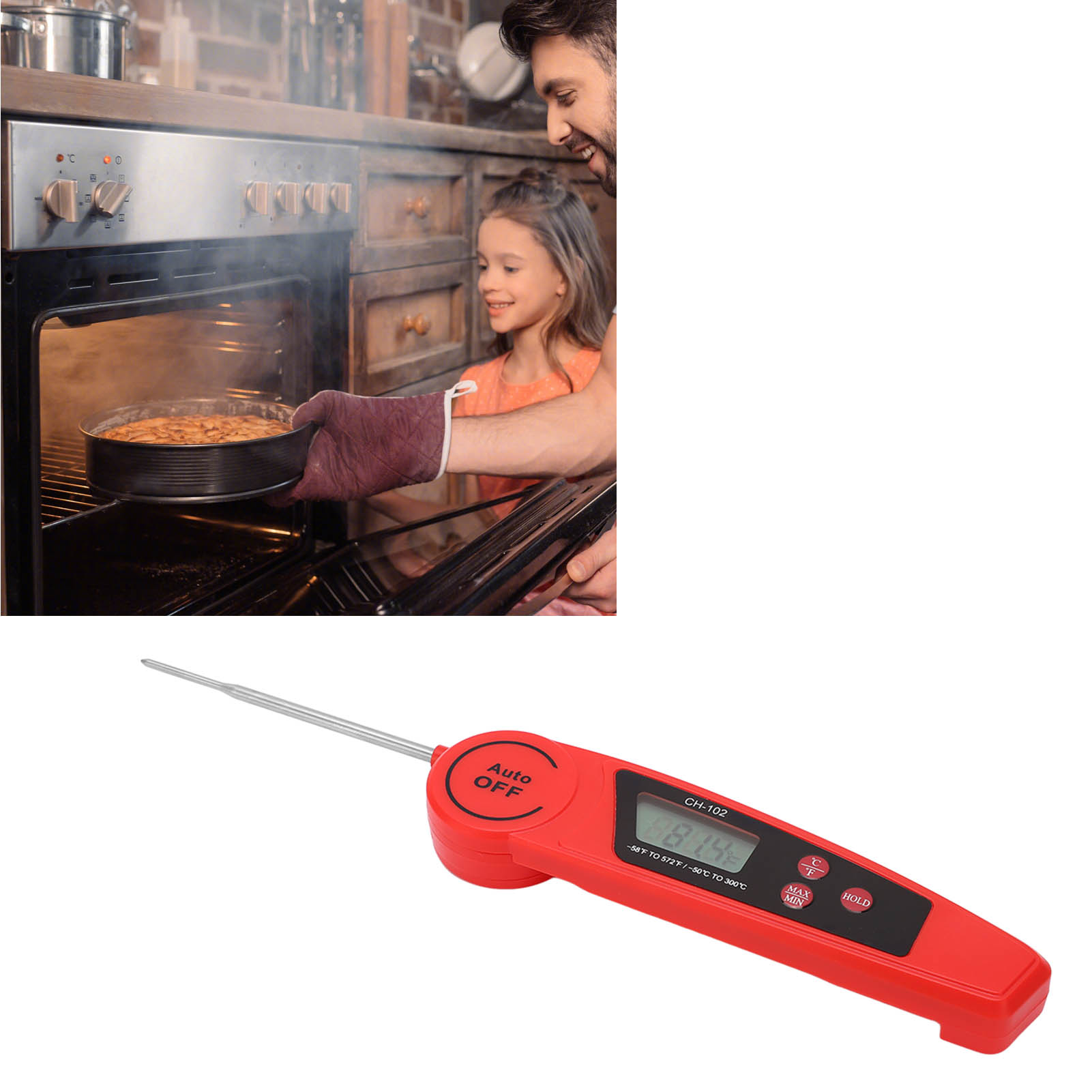 Ch-102 Digitales Elektronisches Thermometer Für Milch Und Wasser, Schnelle Temperaturmessung, Küchenthermometer.