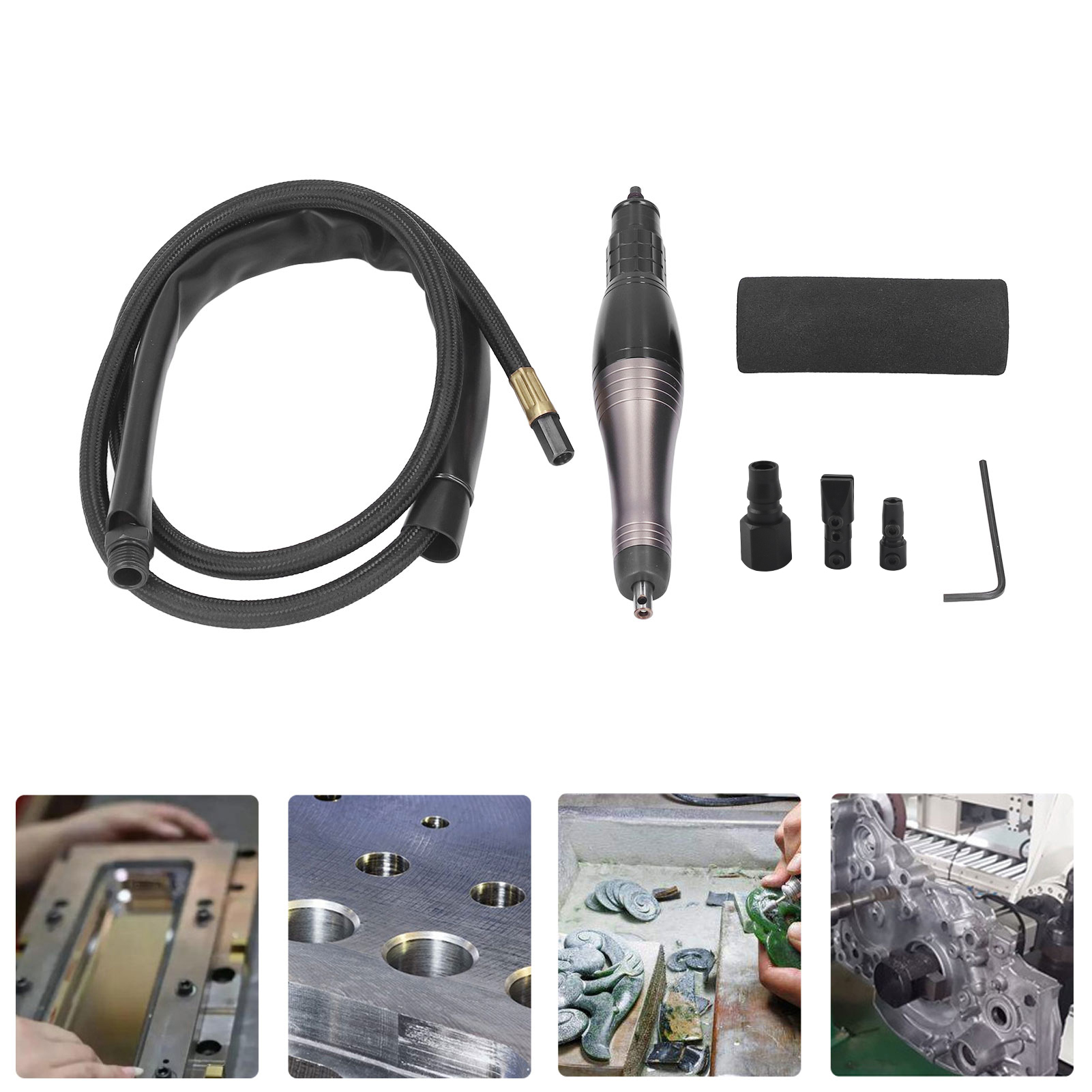 Pneumatische Ultraschallpoliermaschine Mit Direkteinführung Und Auswurf Vorne Und Hinten, Kleine Pneumatische Und Ultraschallpoliermaschine