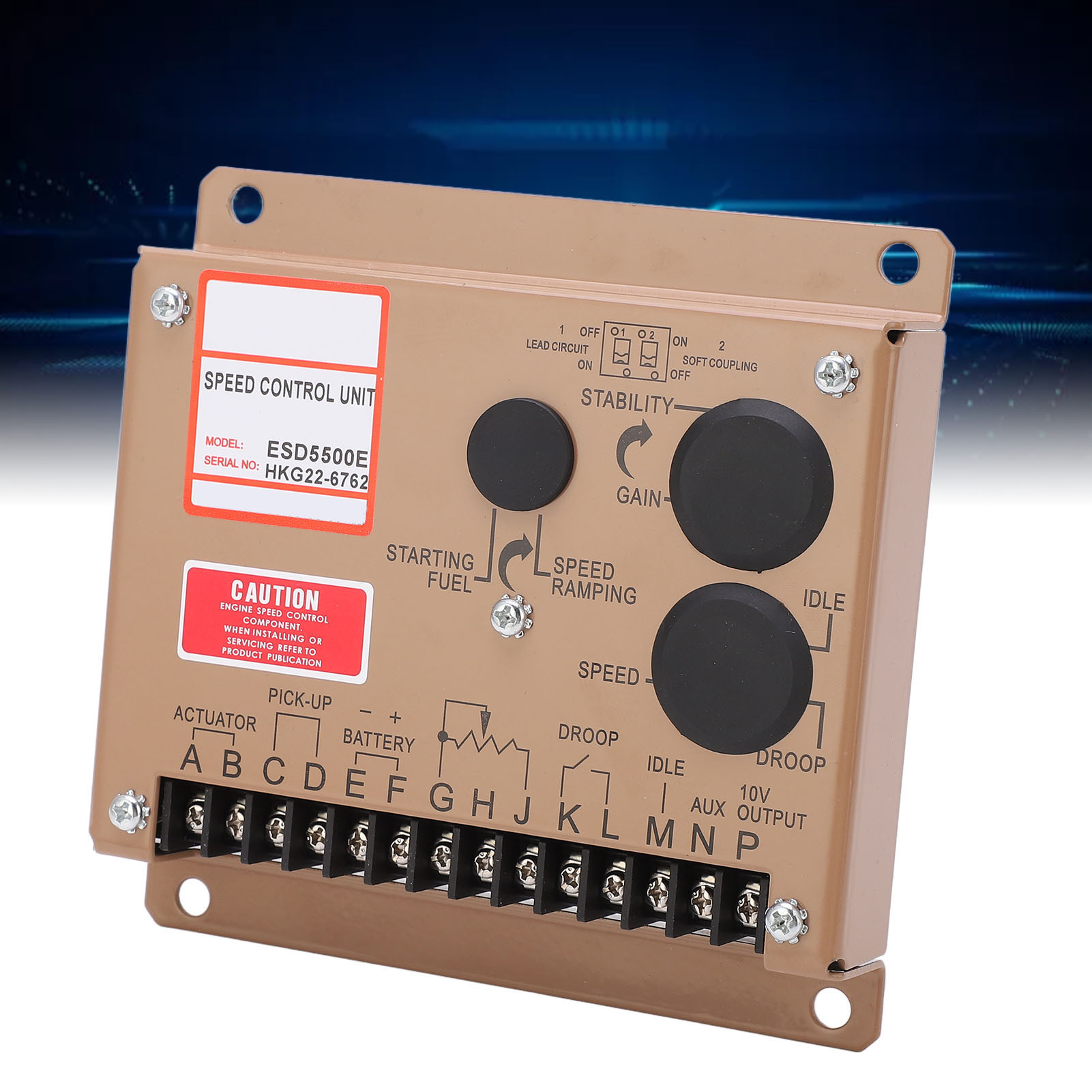Esd5500e Drehzahlregler, Elektronischer Drehzahlregler, Leerlaufregler Mit Sanftanlauf, Hochwertiges Zubehör Für Dieselgeneratoren, 12 V/24 V Dc