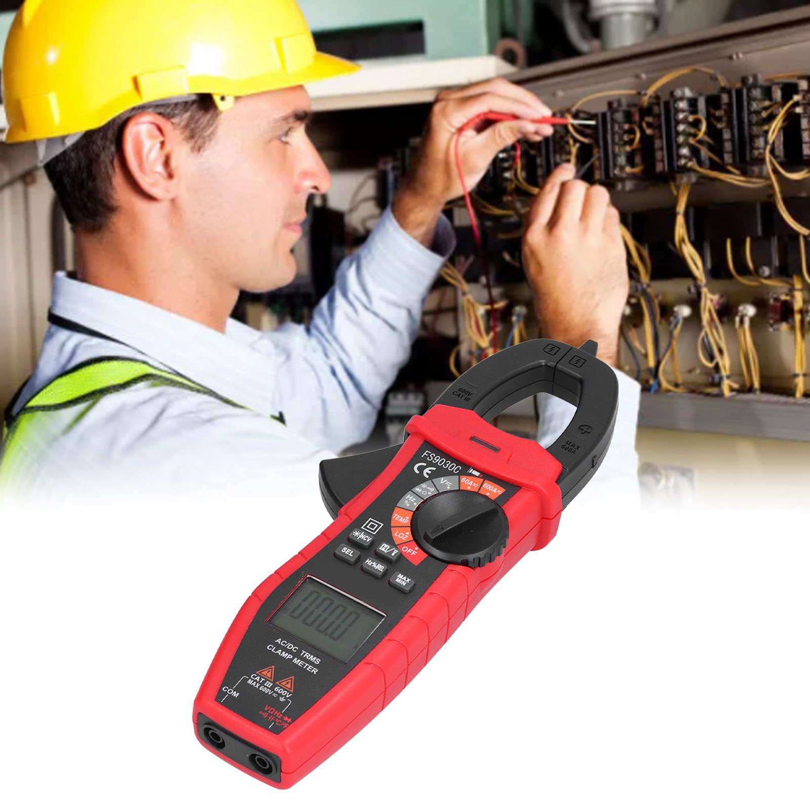 Fs9030c Digitales Zangenmultimeter, Zangentyp, Intelligentes Und Automatisches Digitales Elektroreparaturgerät, Spannungs- Und Strommessung