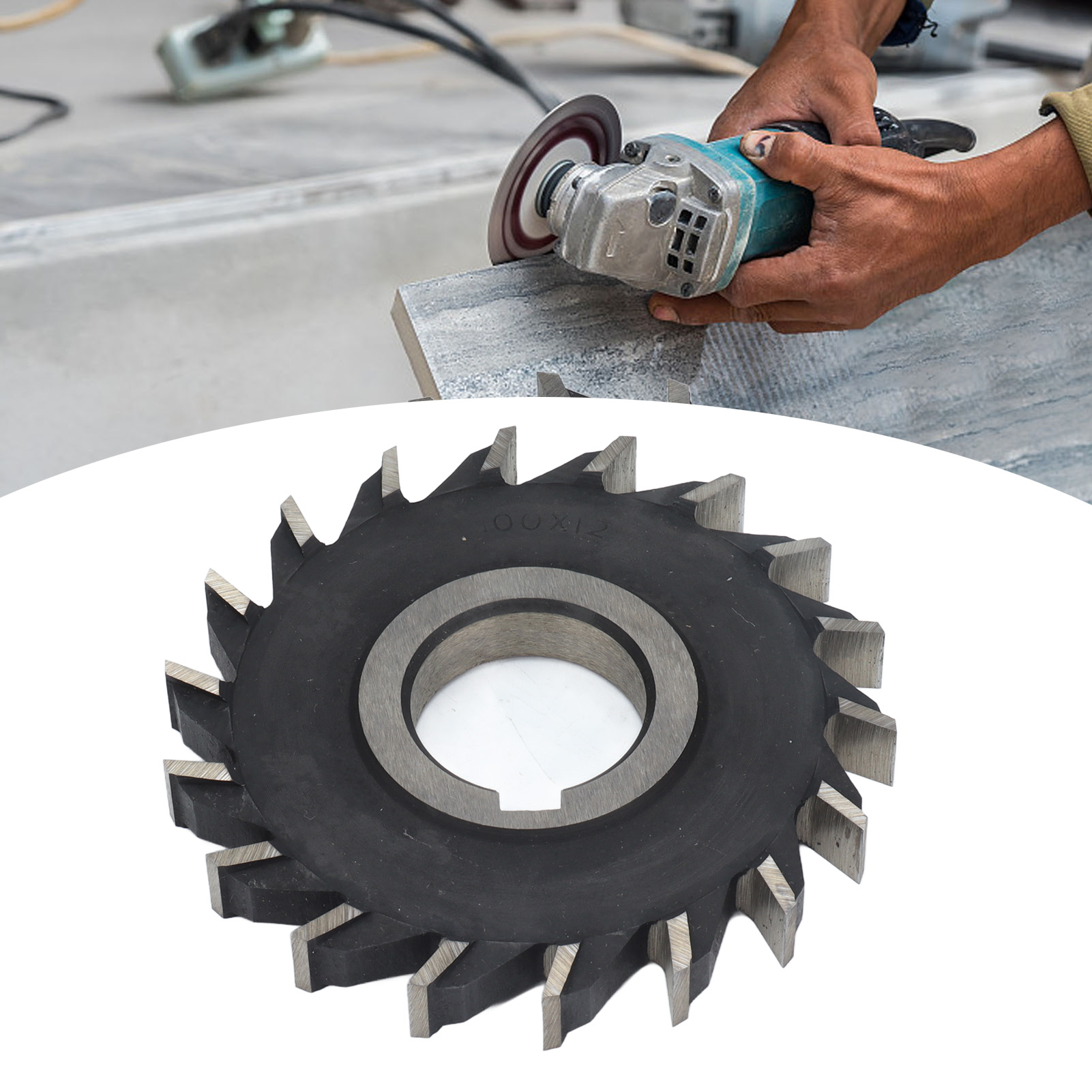 Dreiseitiger Fräser Aus Schnellarbeitsstahl Mit Geraden Zähnen Für Schnittdurchmesser Von 10012 Mm.