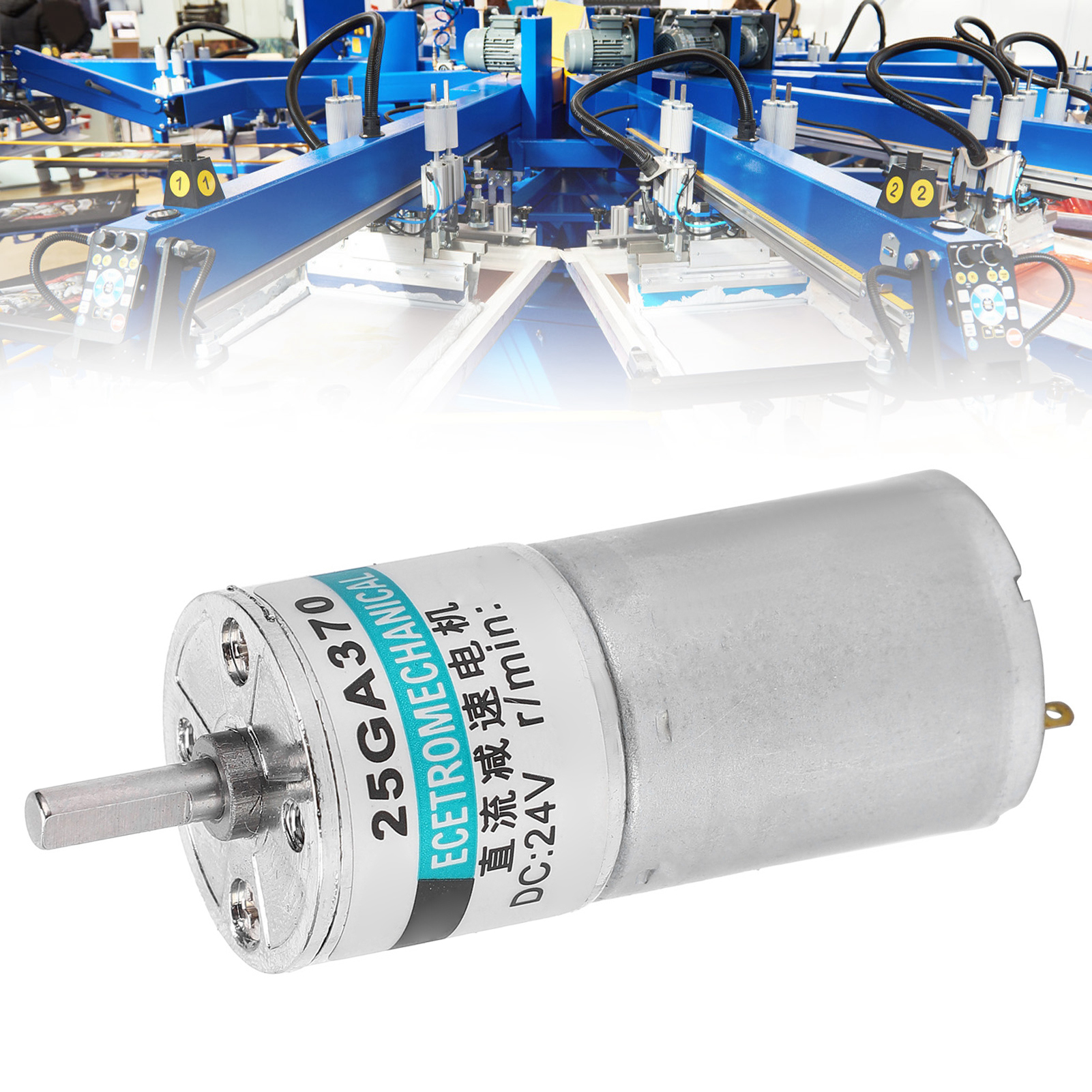 24-v-gleichstrom-miniaturgetriebemotor Mit Halterung Xd-25ga370+, Niedrige Drehzahl (5 U/min) Vorwärts Und Rückwärts