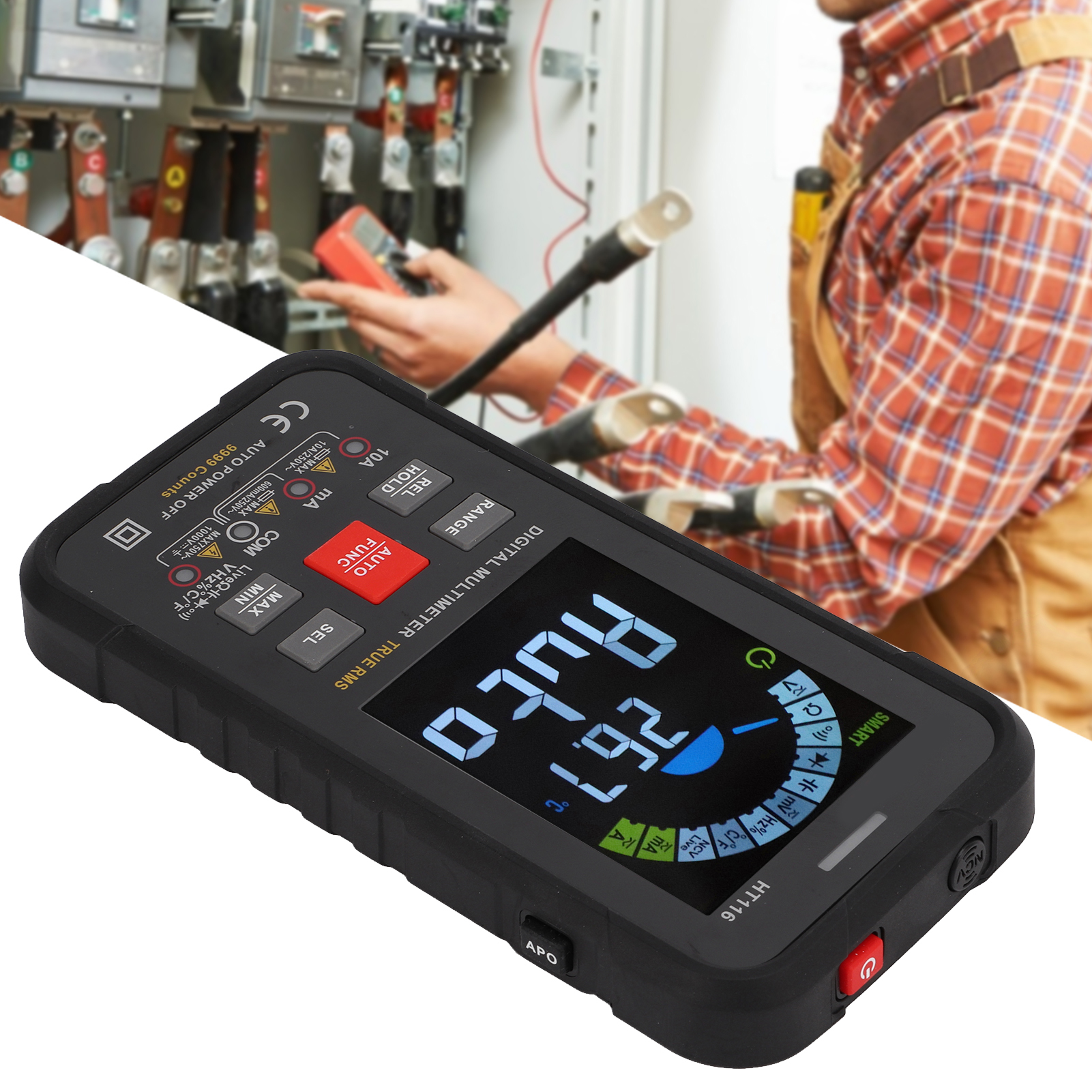 Maiyilong Smart-multimeter Mit Großem Lcd-bildschirm, 9999-zählfunktion, Überhitzungsschutz Und Automatischer Erkennung.