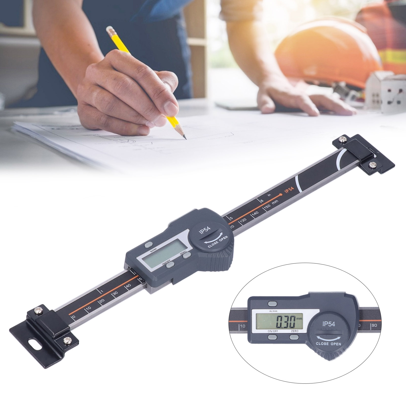 Shsiwi Ip54 Wasserdichter Digitaler Messschieber Zur Höhenmessung (0-150 Mm)