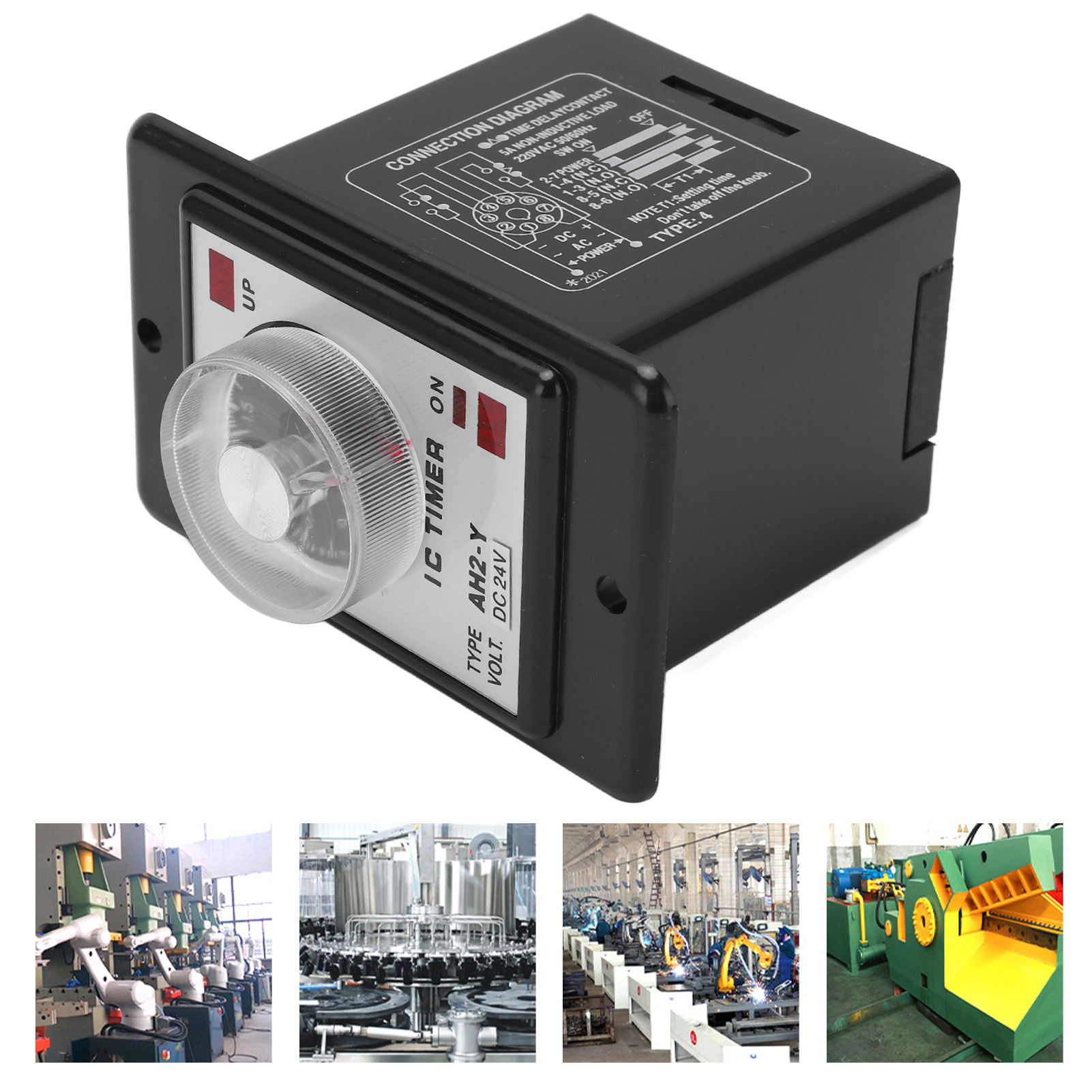 Jyio/匠意源 Ah2-y 3s Miniatur-zeiger-zeitregler Mit Timer (8 Pins, 24 V Dc)