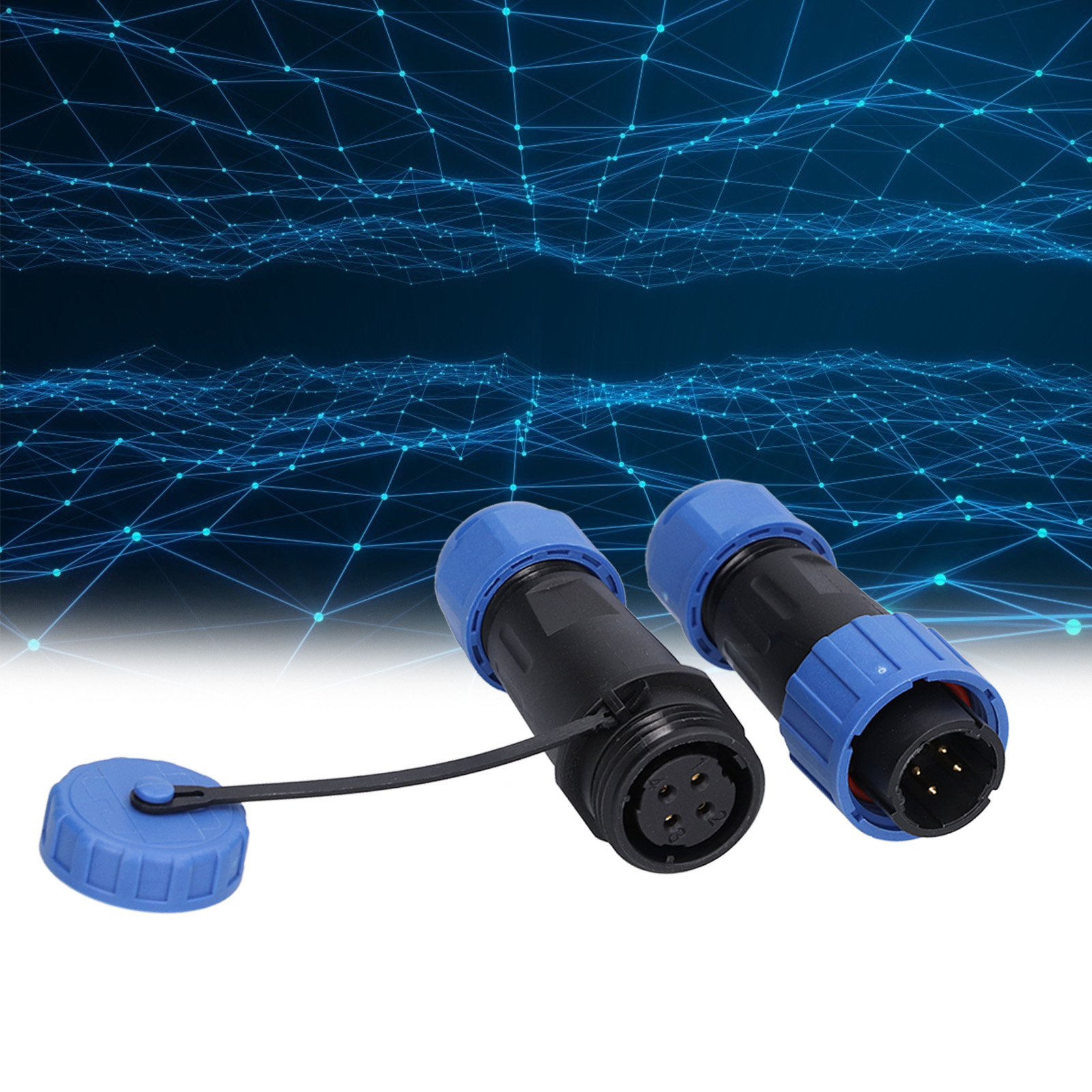 Wasserdichter Luftfahrtstecker (stecker Und Buchse) Ip68 Lp16, 4-polig, Lötfrei, Mit Lötfreien Mehrpunkt-stecker- Und Buchsenkontakten, 380 V, 5 A