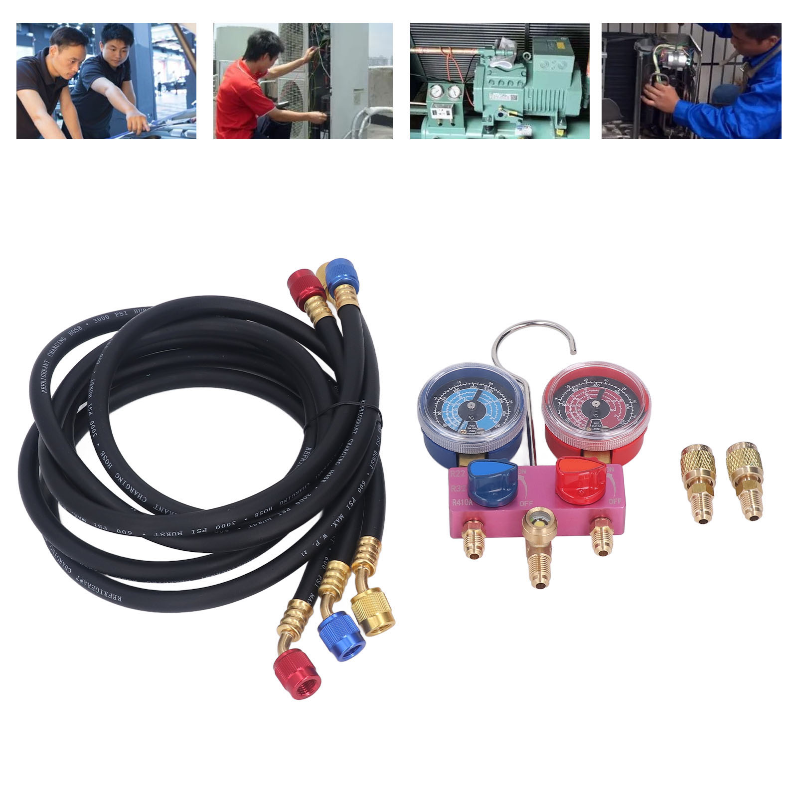 Miniatur-manometer Hs-m02-410-22-a Für Kältemittel R22/r32/r410a