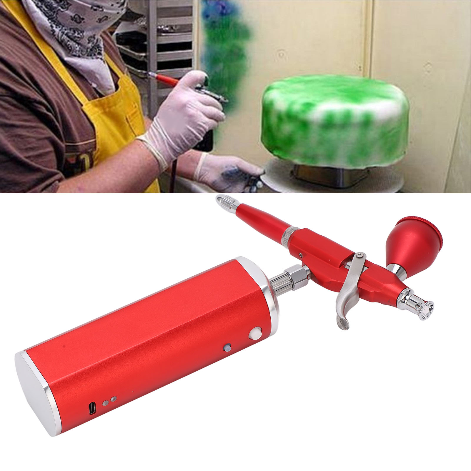 Miniatur-airbrush 30 Psi, Modell 2022, Kleine, Per Usb Wiederaufladbare Dual-action-farbpistole Mit Automatischer Start-/stopp-funktion
