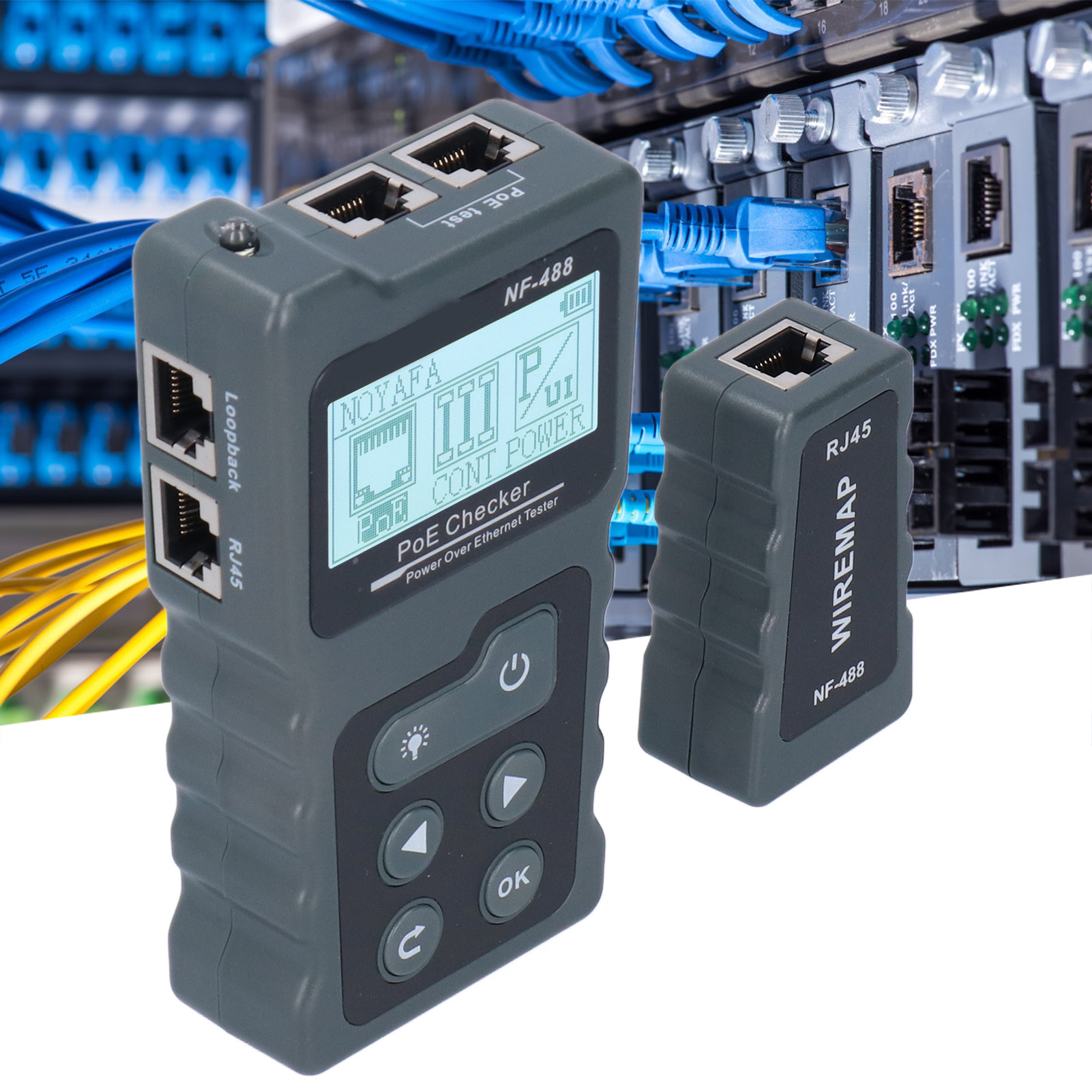 Noyafa Nf-488 Multifunktionaler Poe-tester: Erkennt Automatisch Die Poe-spannung, Den Ladekreis Und Die Stromversorgung Von Ferngesteuerten Kameras.