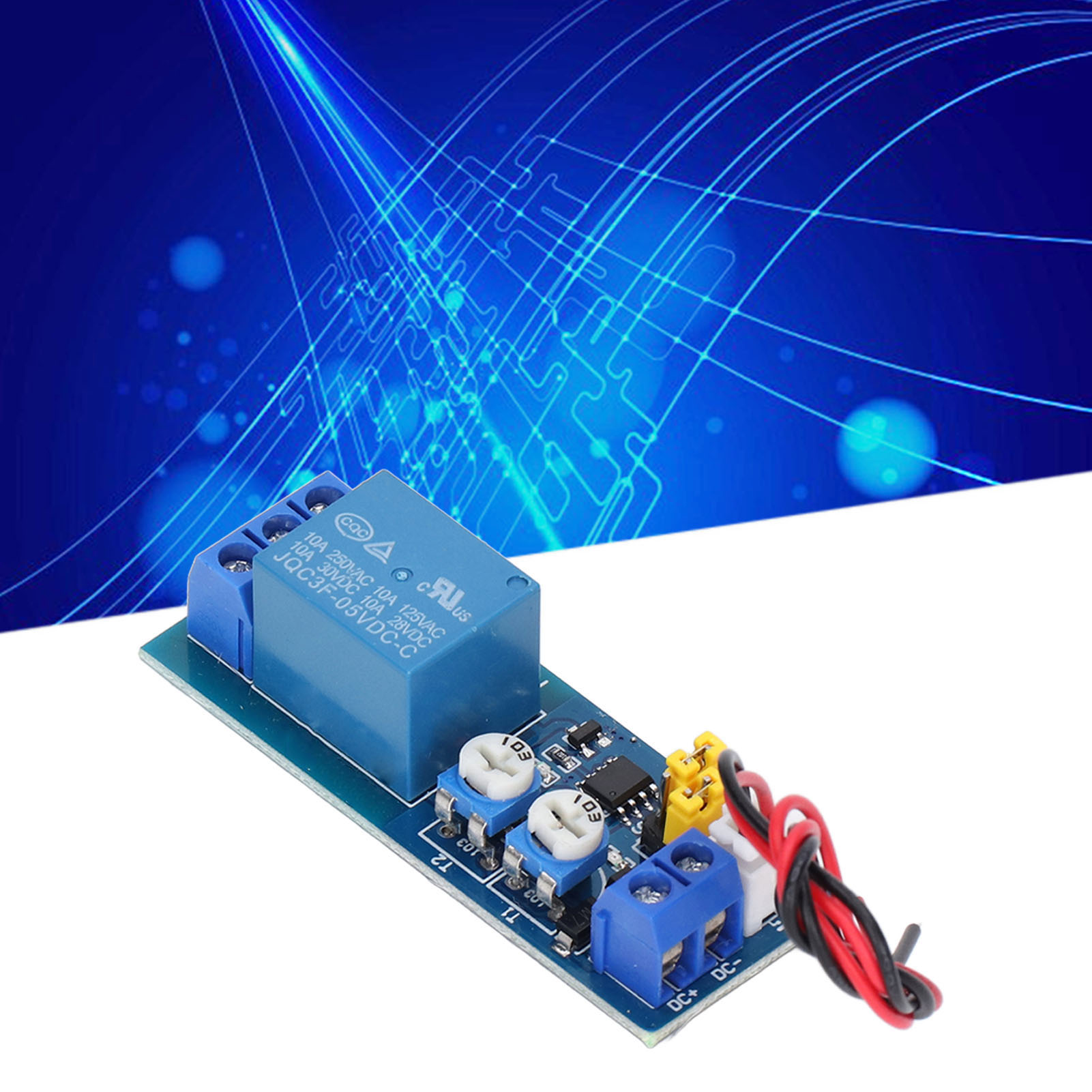 Hcw-03 Einstellbares Multifunktionales Doppelrelaismodul Mit Endlosschleife/einfacher Zeitverzögerung, 5 V