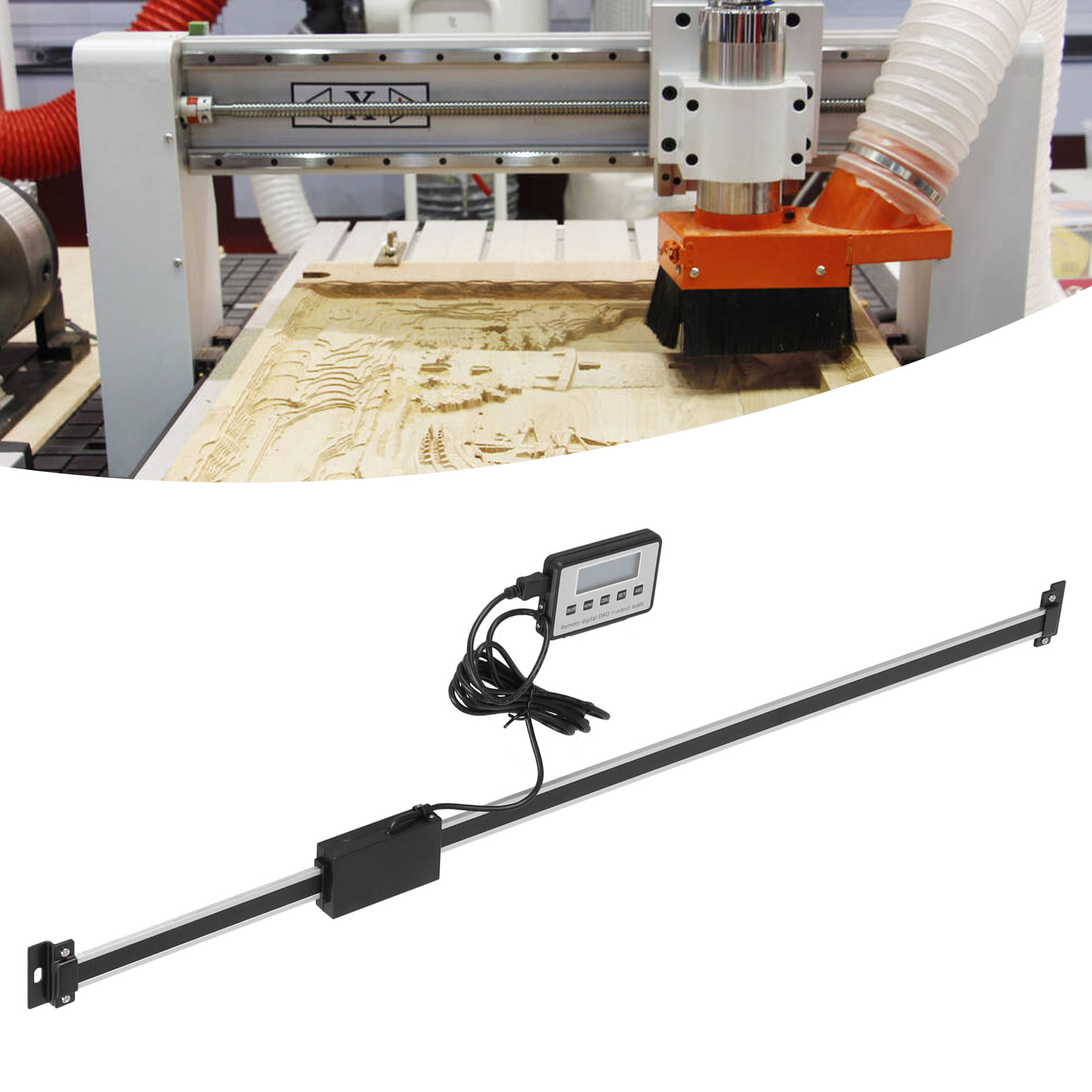 Quadratische Hub-graviermaschine Mit Umgekehrter Hubhöhe, Elektrische Holzfräsmaschine, Holzbearbeitung, Multifunktionales Digitales Lineal Für Horizontale Und Vertikale Anwendungen, 0–600 Mm Werkzeug
