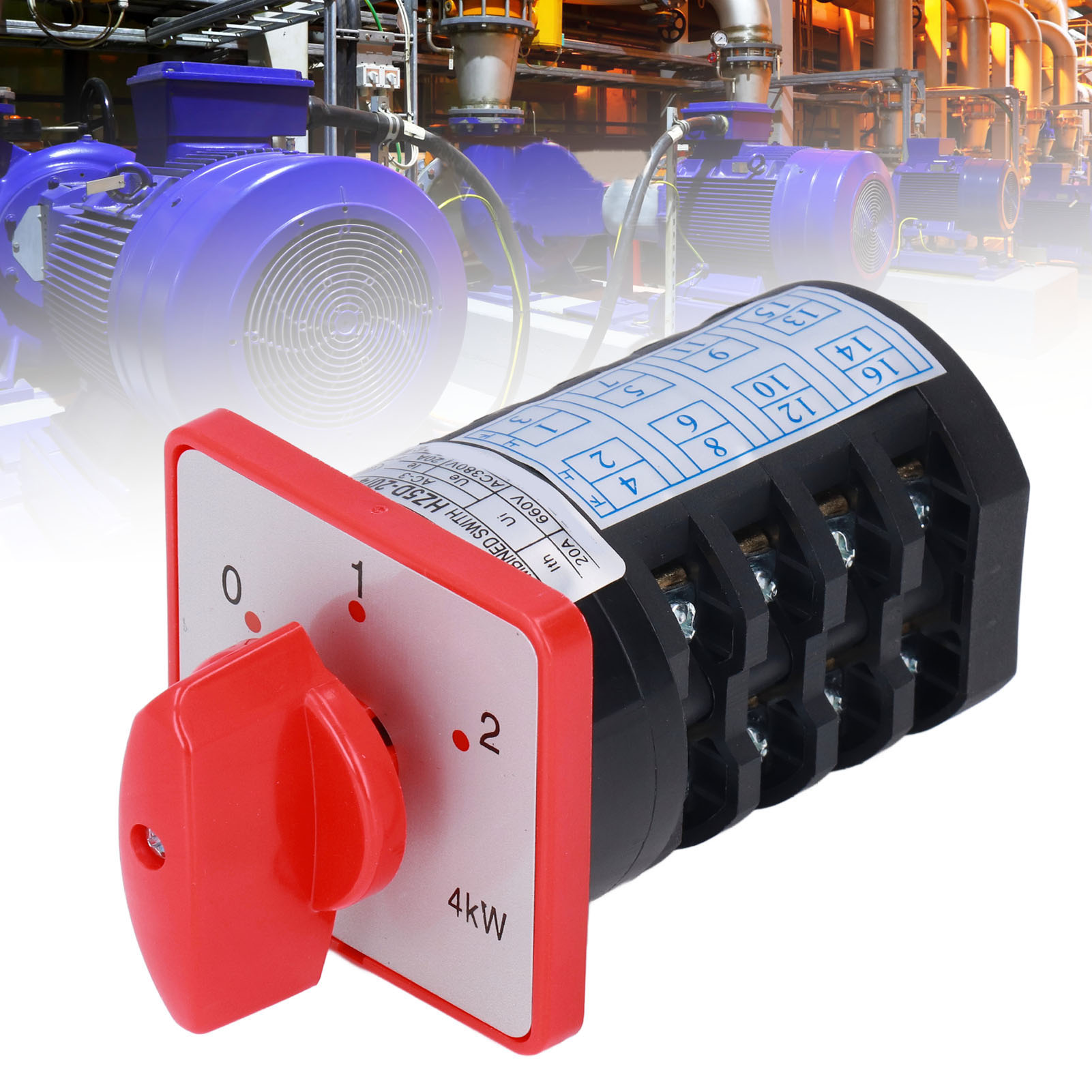 Berm® Line Kombinationsschalter Für Motorsteuerung Und Leistungsschaltung (4 Abschnitte, 3 Positionen)