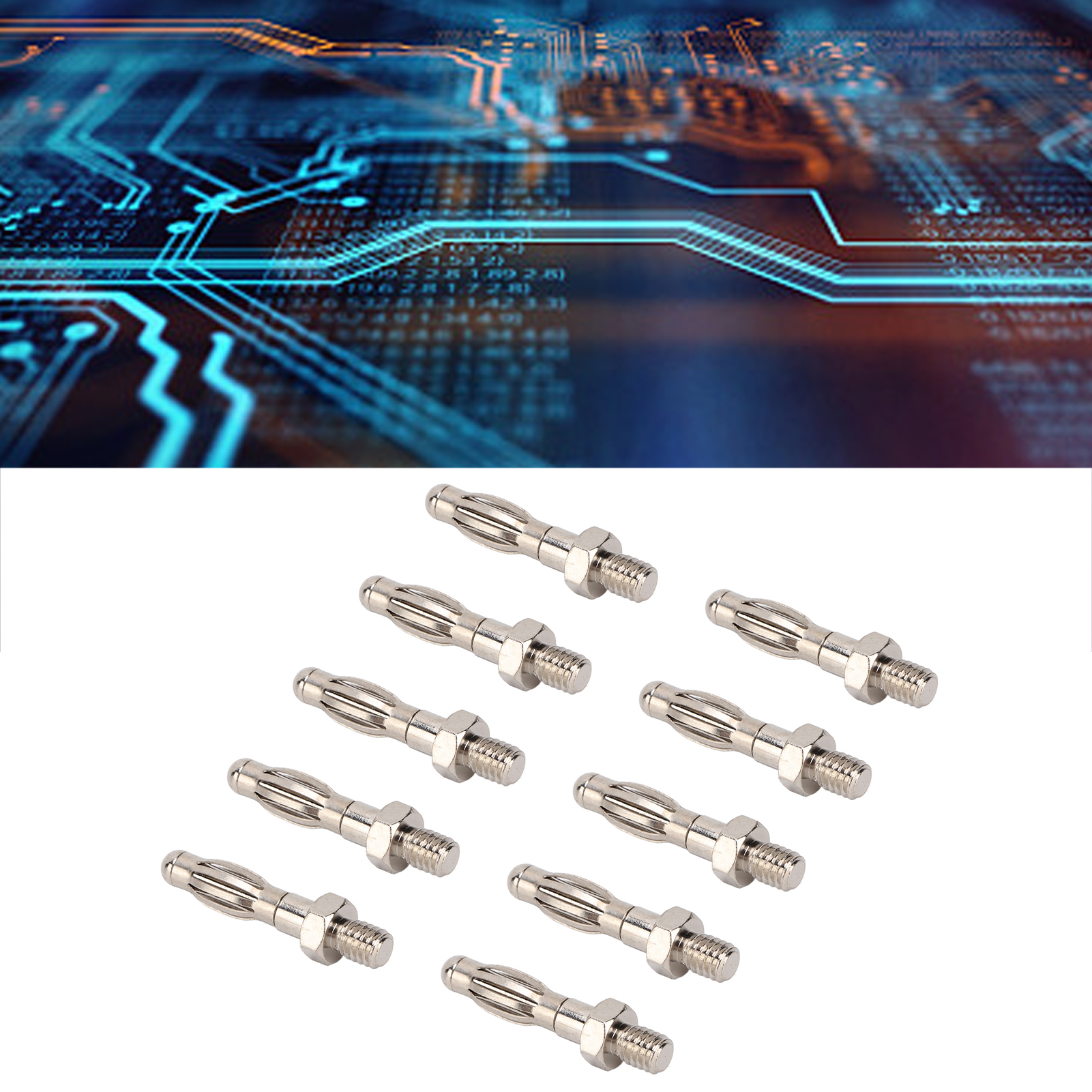 4 Mm Sechskant-außengewindestecker Aus Reinem Kupfer Für Laternen, Bananenstecker, Metallprüfung