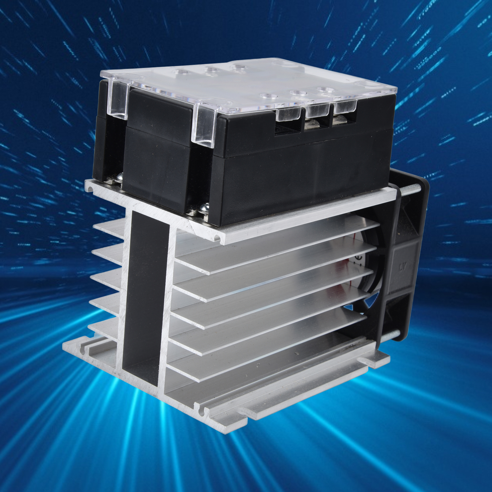 Einphasiger Halbleiter-spannungsregler, Thyristor-spannungsregler, 220–380 Va Halbleiter-wechselspannungsregler, Cssr-100wa-h Mit Kühlkörper