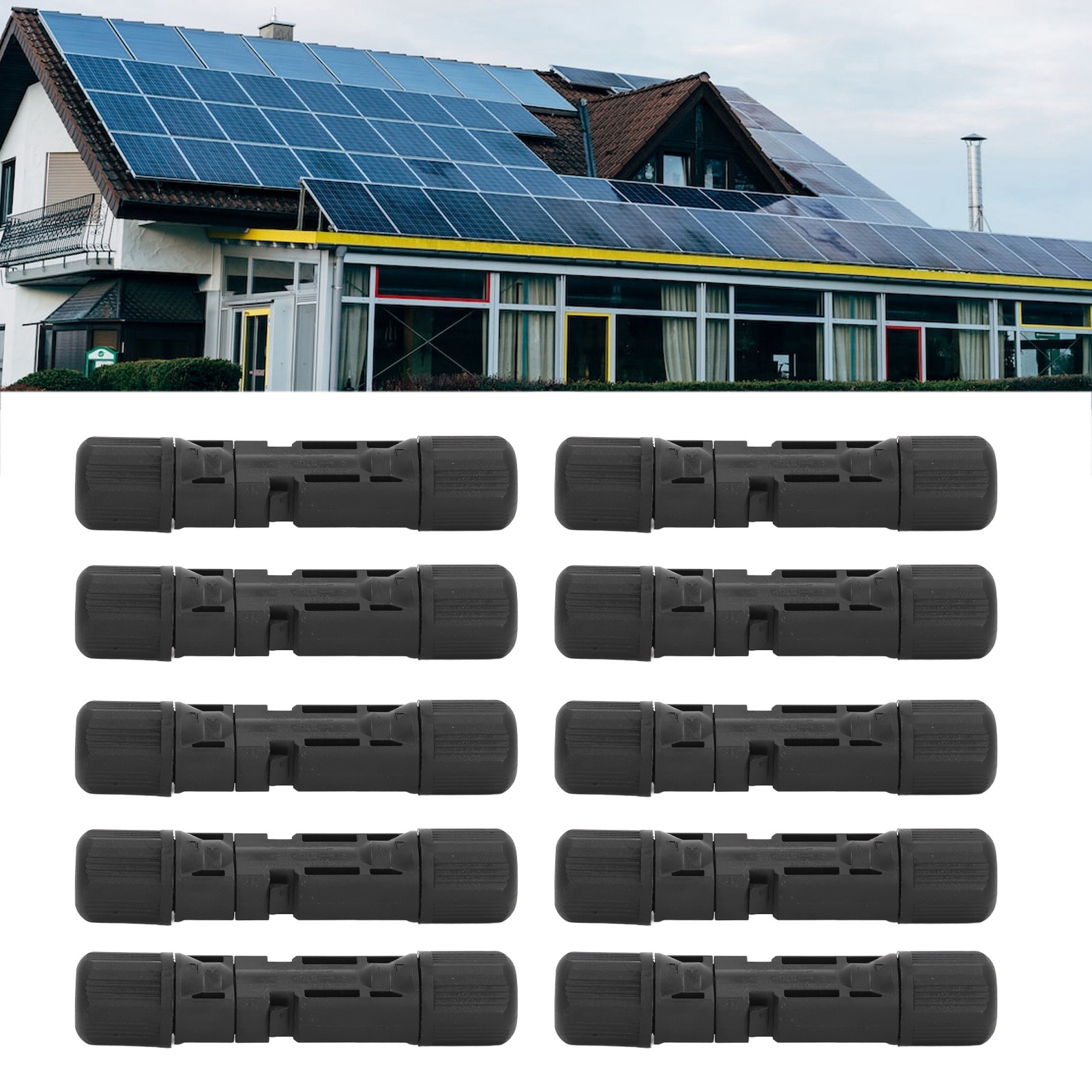 10 Sätze Mc4 Photovoltaik-steckverbinder (stecker Und Buchse), Ip67 Wasserdichte Steckverbinder Für Solar-photovoltaik-module, Photovoltaik-kabelverbinder, 1000 V.