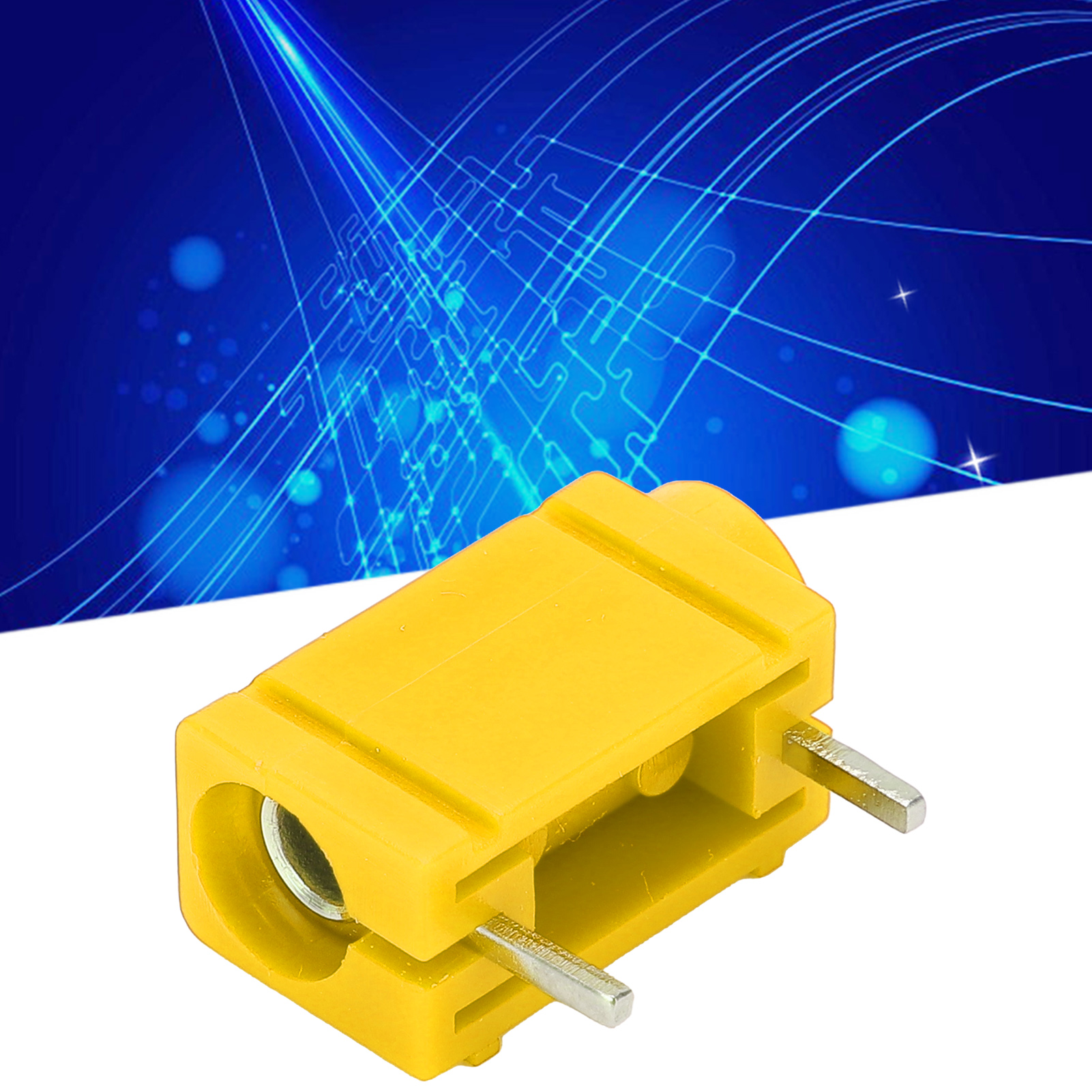 J.40024 4mm Spezielle Panelhalterung Für Seitlich Montierte Leiterplatten, Bananensteckerhalterung Für Leiterplatten, Verkauft In 5er-packs, Gelb.