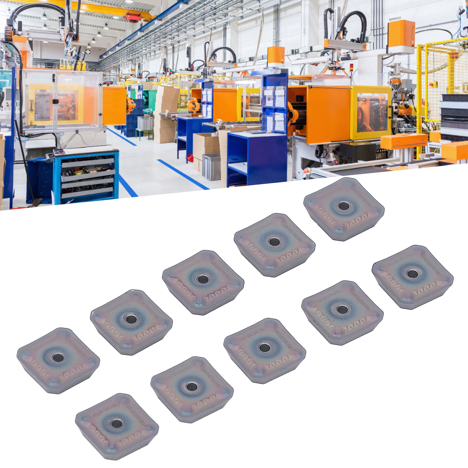 Sekr1203az-ym Siebenfarbige Hartmetall-wendeschneidplatten Aus Gehärtetem Stahl Für Cnc-fräsen