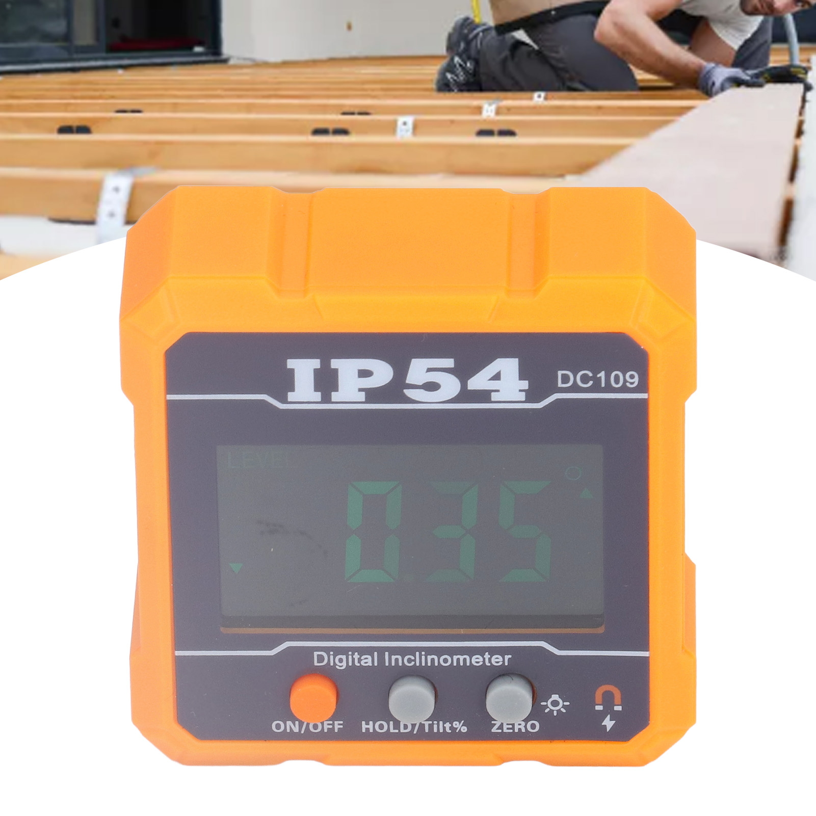 Leistungsstarker Orangefarbener Magnetischer Lcd-digital-neigungsmesser