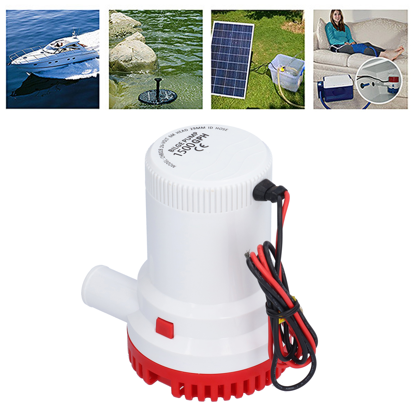 12v/24v Dc Tauch-bilgepumpe, Fördermenge 1500 Gph (2000 Gph)