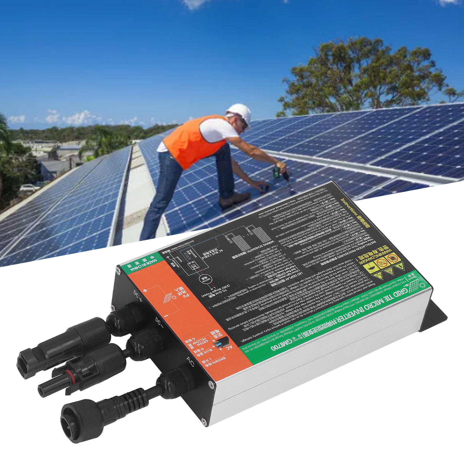 120-v-wechselrichter Für Netzgekoppelte Solaranlagen (einzelmodus), Mppt-wechselrichter, Reiner Sinus-wechselrichter, 700 W