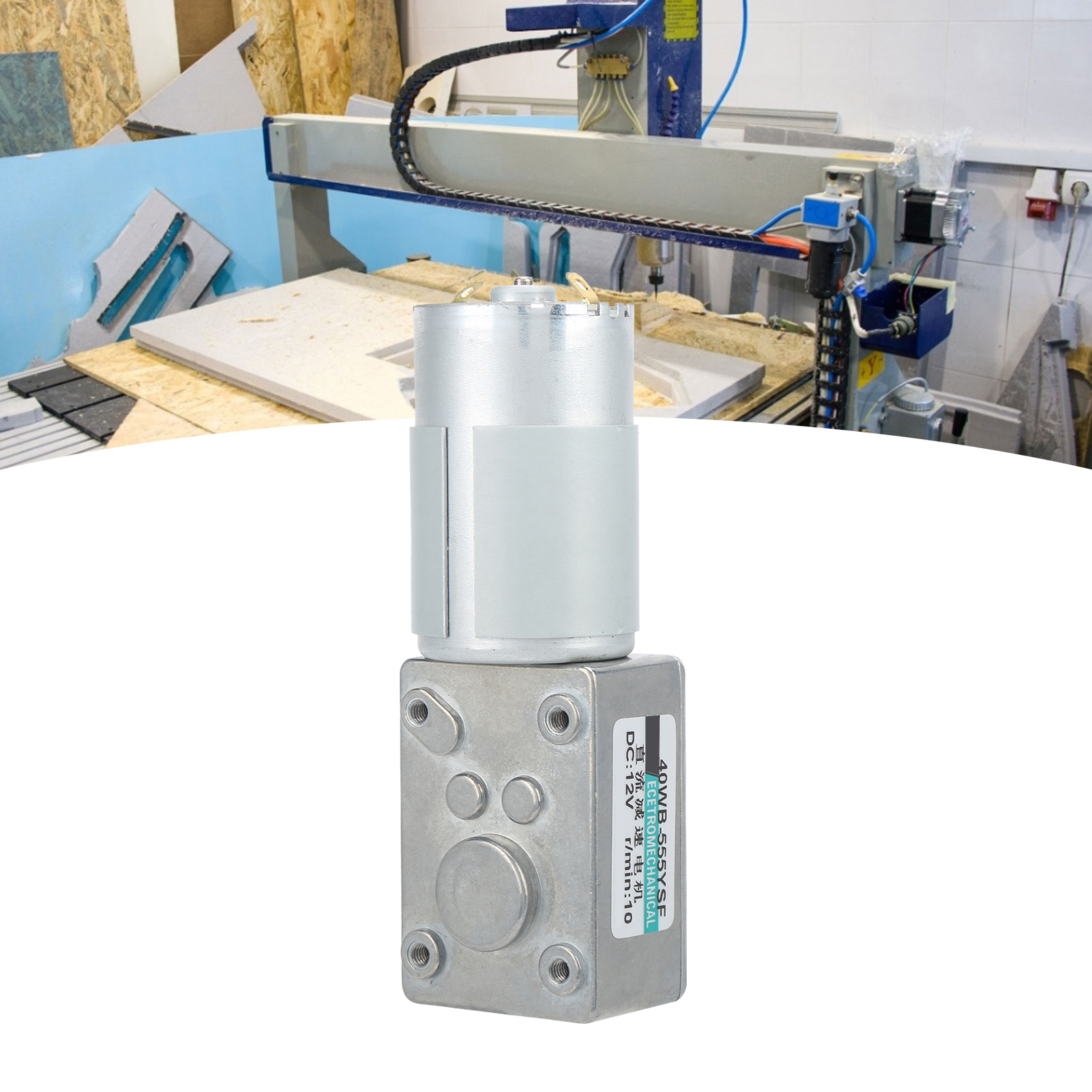 Xd40wb-555ysf Schneckengetriebemotor, Drehmomentstarker, Drehzahlgeregelter Gleichstrommotor, Miniatur-bidirektionalmotor Mit Niedriger Drehzahl, 12 V Dc, 10 U/min