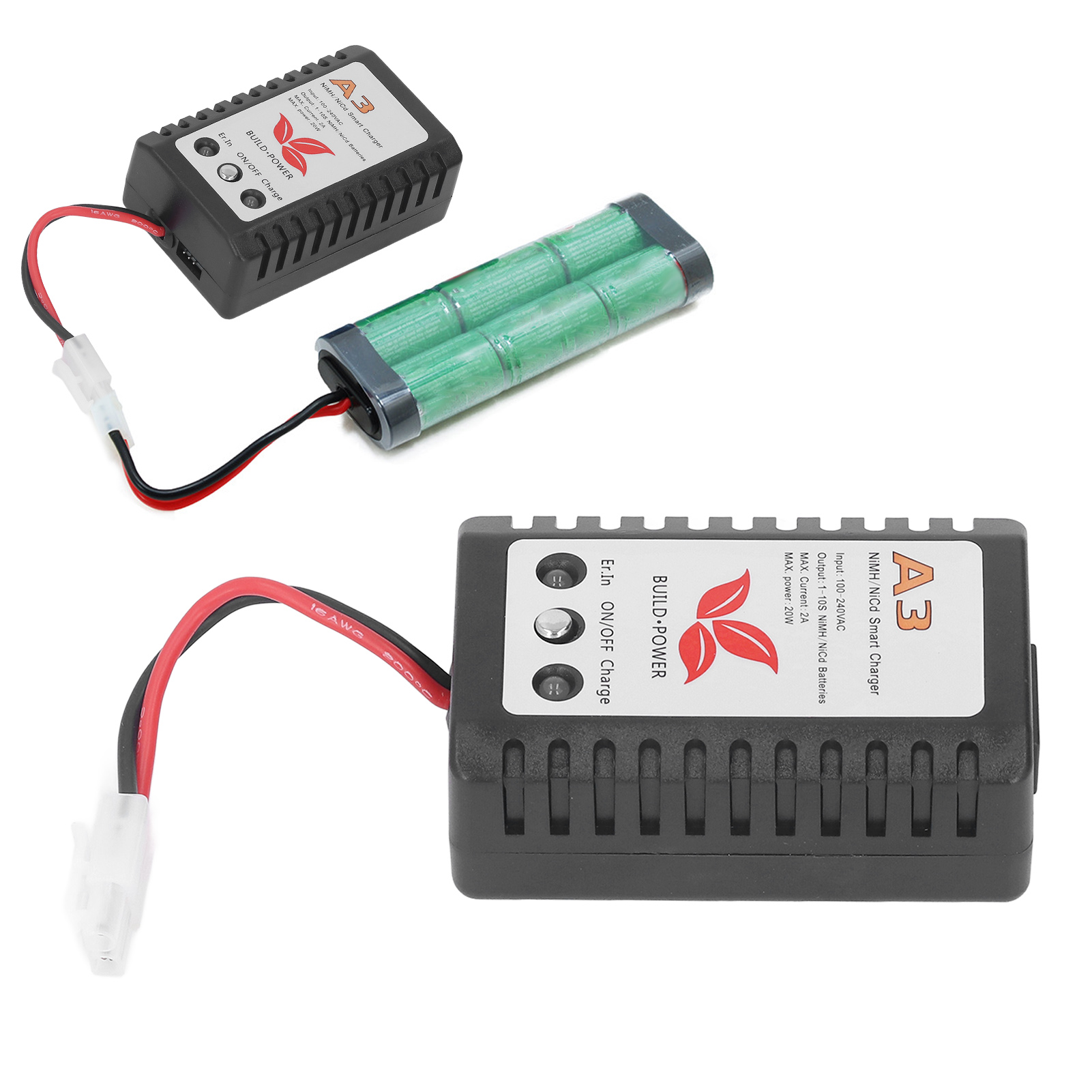 A3 Ladegerät Für Nimh- Und Nicd-akkus (6v, 7,2v, 8,4v, 9,6v), 20w Intelligentes Ladegerät, Europäischer Standard Ac 110v240v.